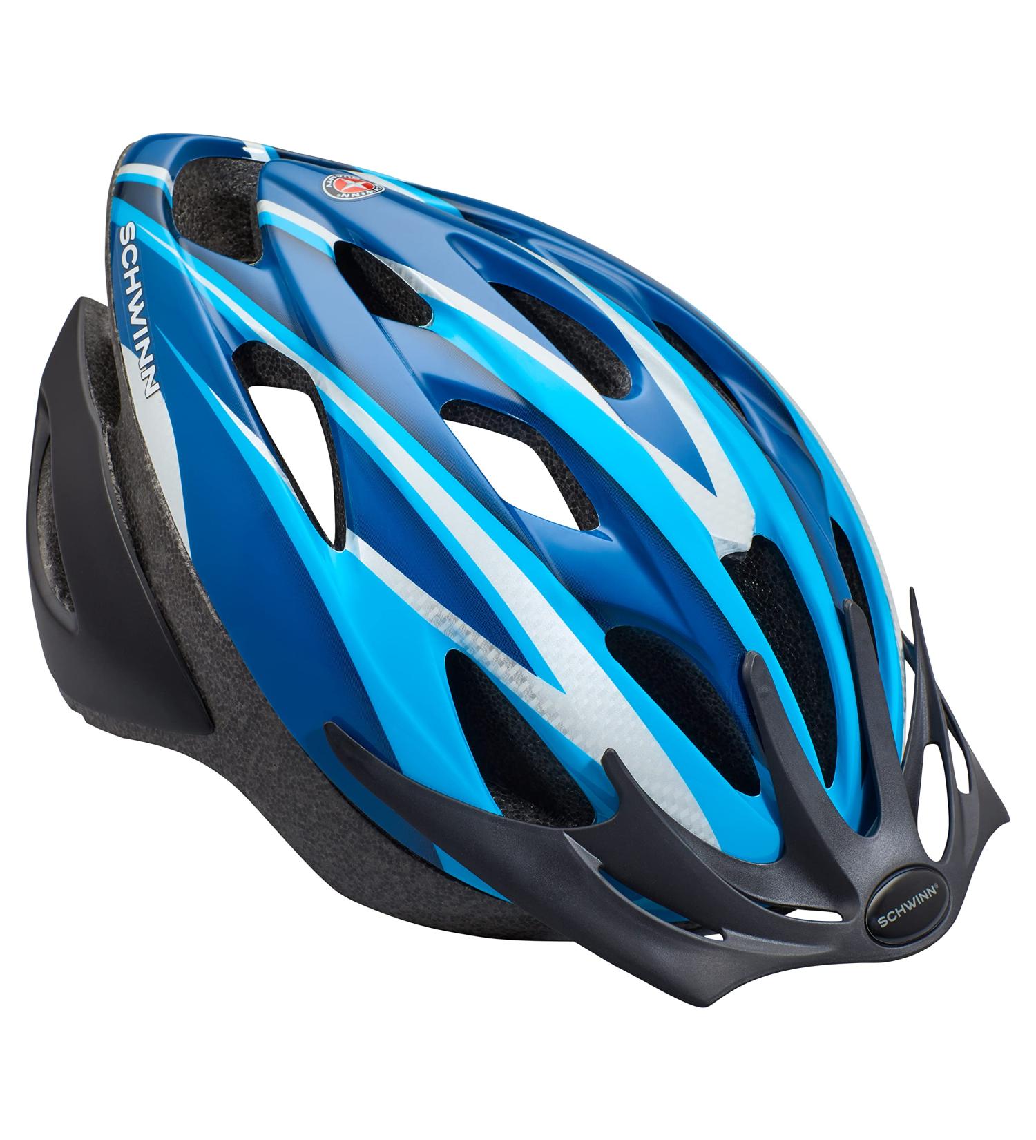 Schwinn Thrasher Youth Bike Helmet - Dial Fit Adjustment - Blue/Silver - Lightweight & Durable - Buy Online on GoSupps.com