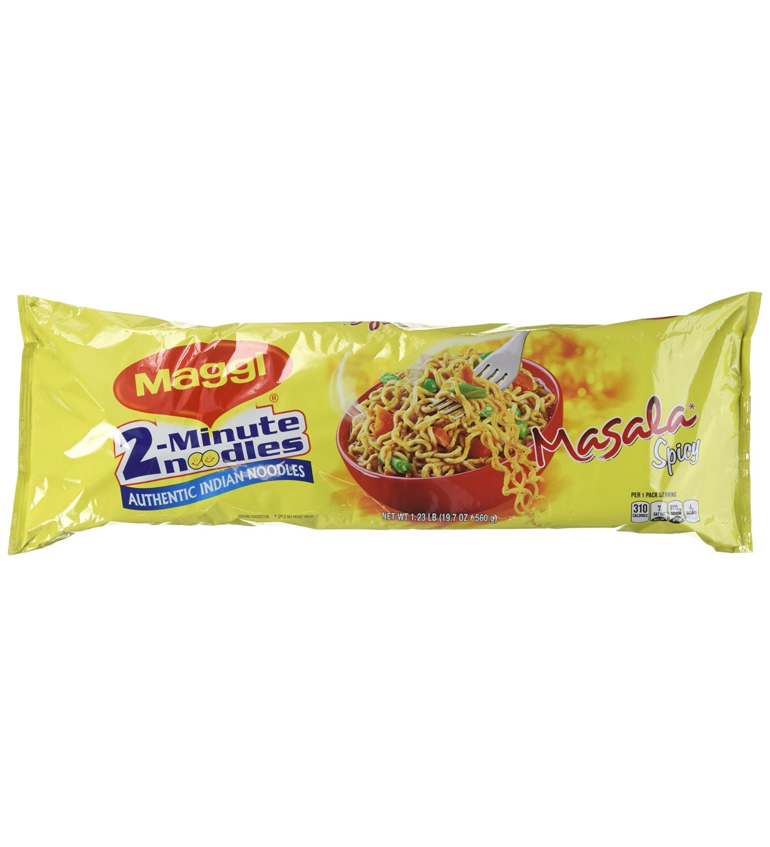 Maggi 2-Minute Masala Indian Noodles  1.23 Pound (Pack of 8) - Buy Online on GoSupps.com