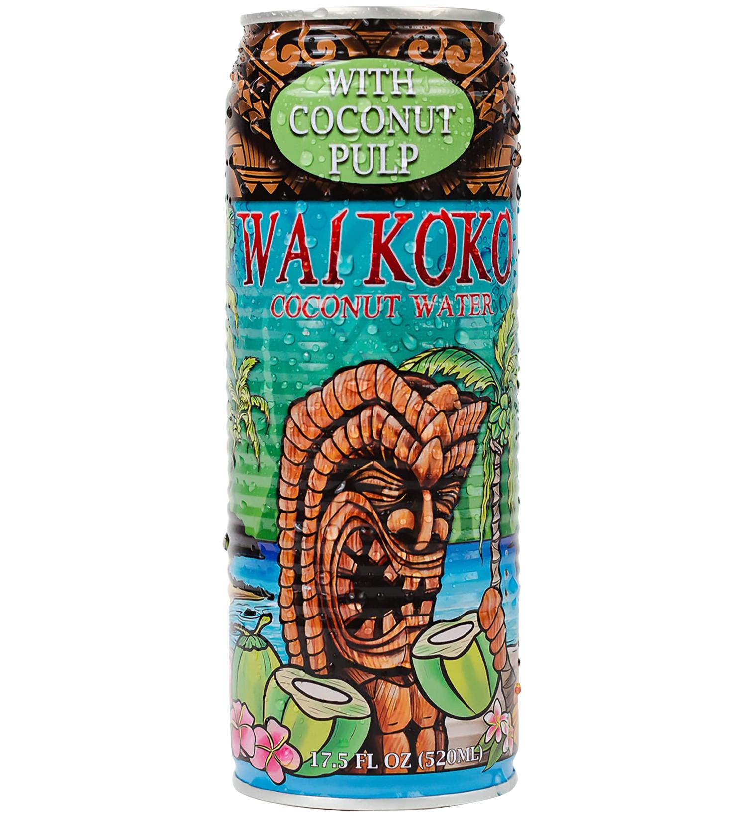 Wai Koko Coconut Water with Pulp - Pure Hydration with Real Coconut Pulp | Buy Online - Buy Online on GoSupps.com