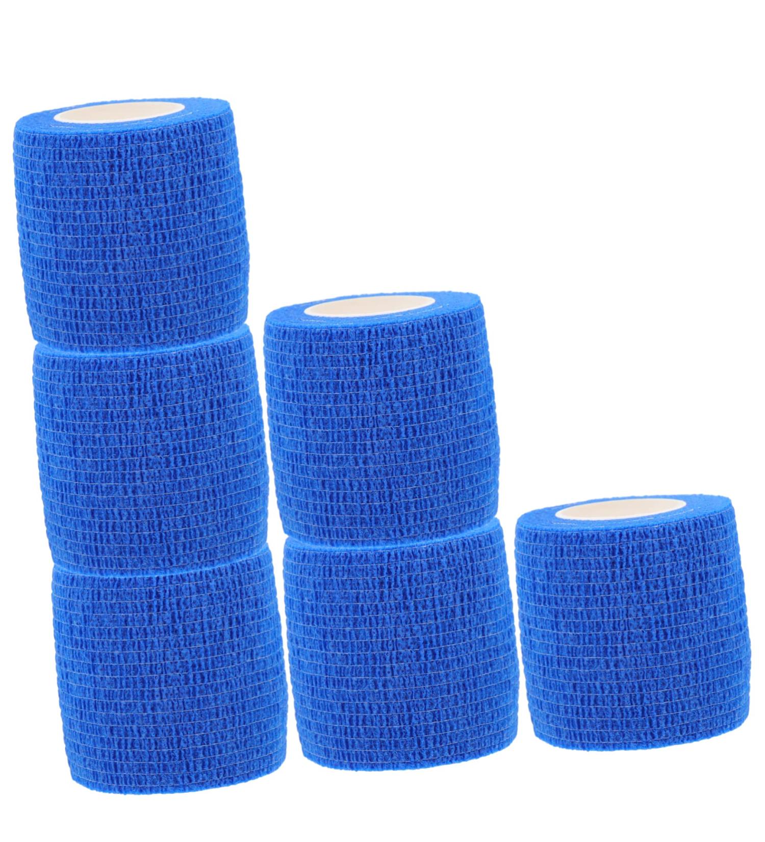 FRCOLOR 6pcs Elastic Self-Adhesive Cat & Dog Accessories - Portable Dark Blue Finger Wraps for Pets - Convenient 450x5CM Pet Care Solutions - Buy Online on GoSupps.com