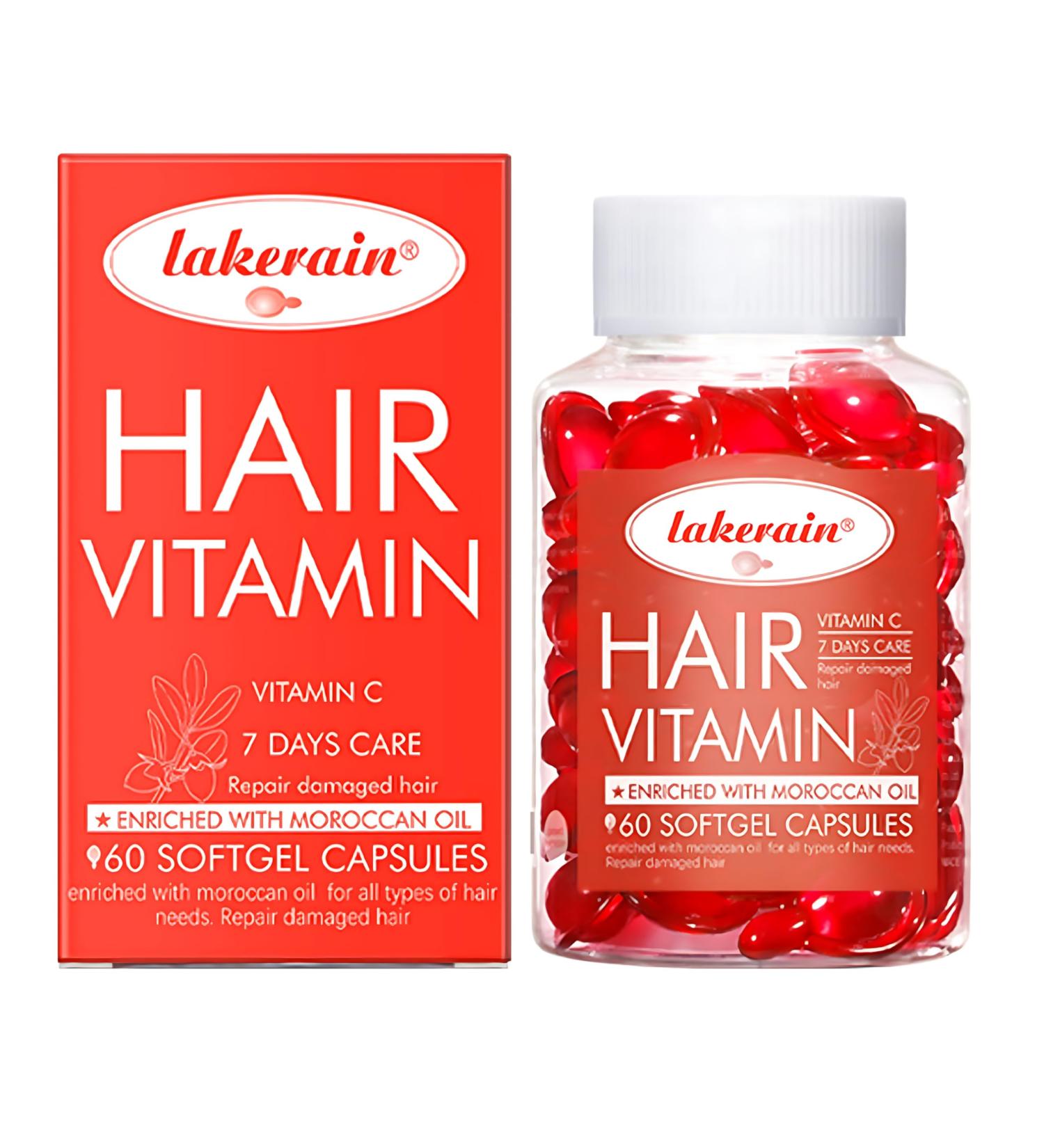 Hair Treatment Serum 60 Moroccan Oil Vitamin Capsules Restores Dry Frizzy Hair Leave-In Conditioner for Hair Repair - Buy Online on GoSupps.com