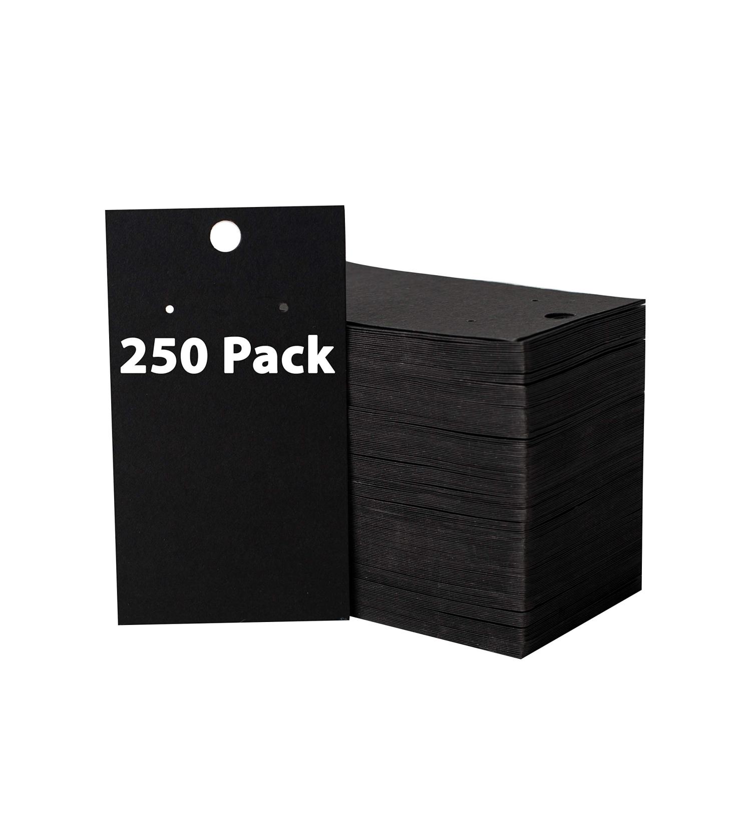 250 Pack Custom Black Earring Cards for Display - Bulk Earring Card Holders - 2 x 3.5 Inches - Buy Online on GoSupps.com