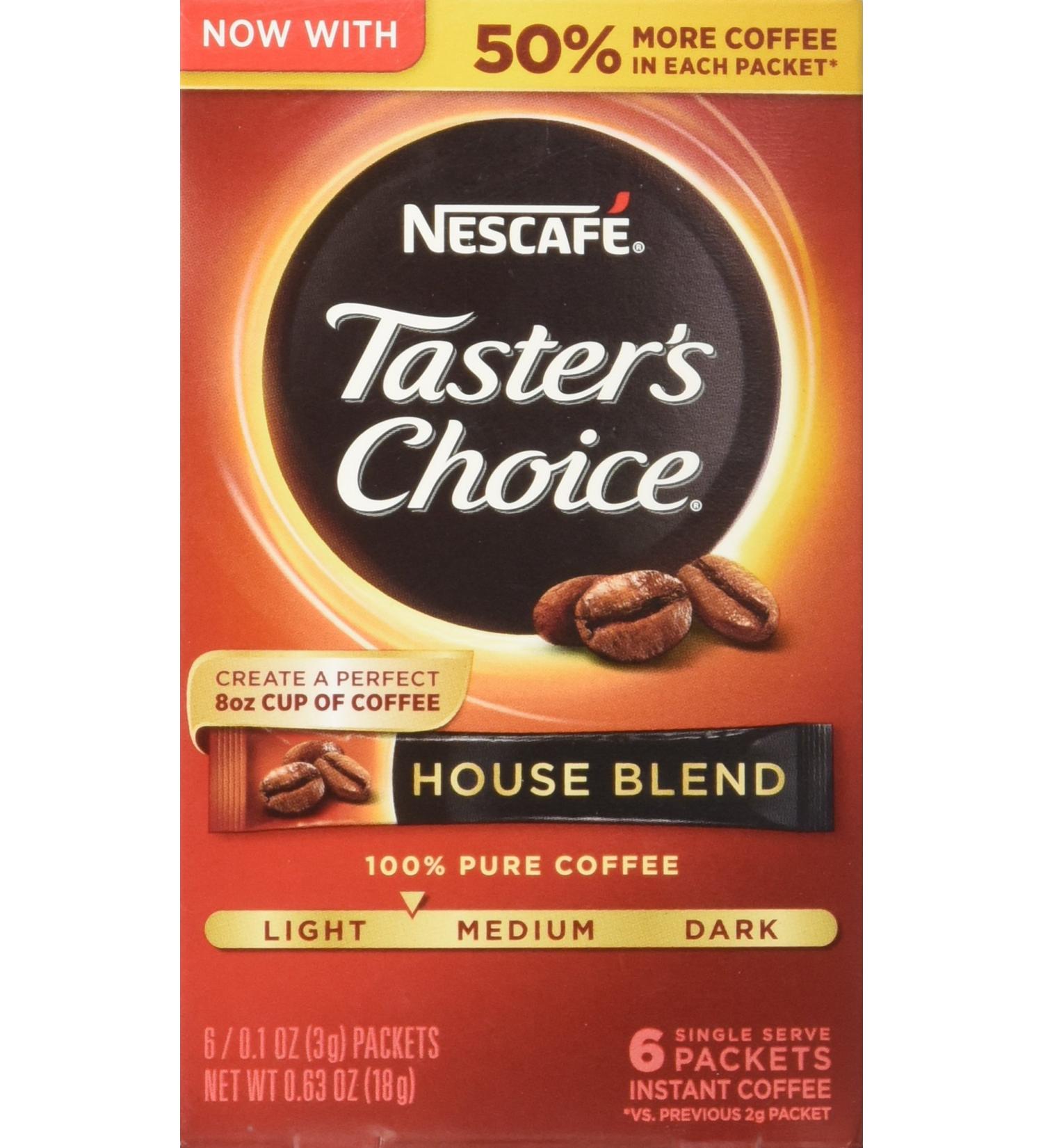 Nescafe Tasters Choice House Blend Instant Coffee 6 Single Serve Sachets 18g - Buy Online on GoSupps.com