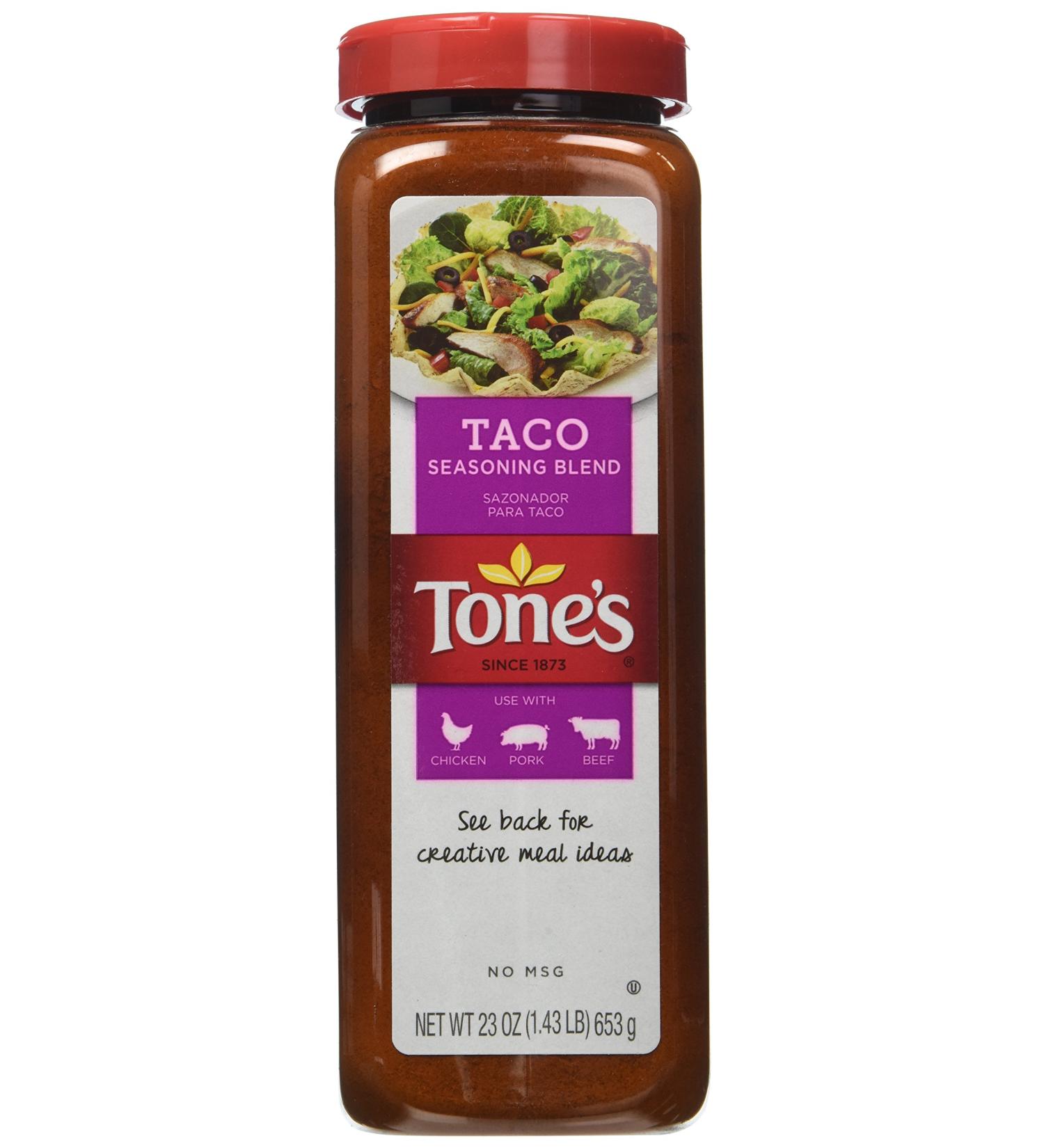 Tone's Spices Taco Seasoning Traditional Blend for Mexican Dishes - Net Weight (23 Oz) 652 Grams - Buy Online on GoSupps.com