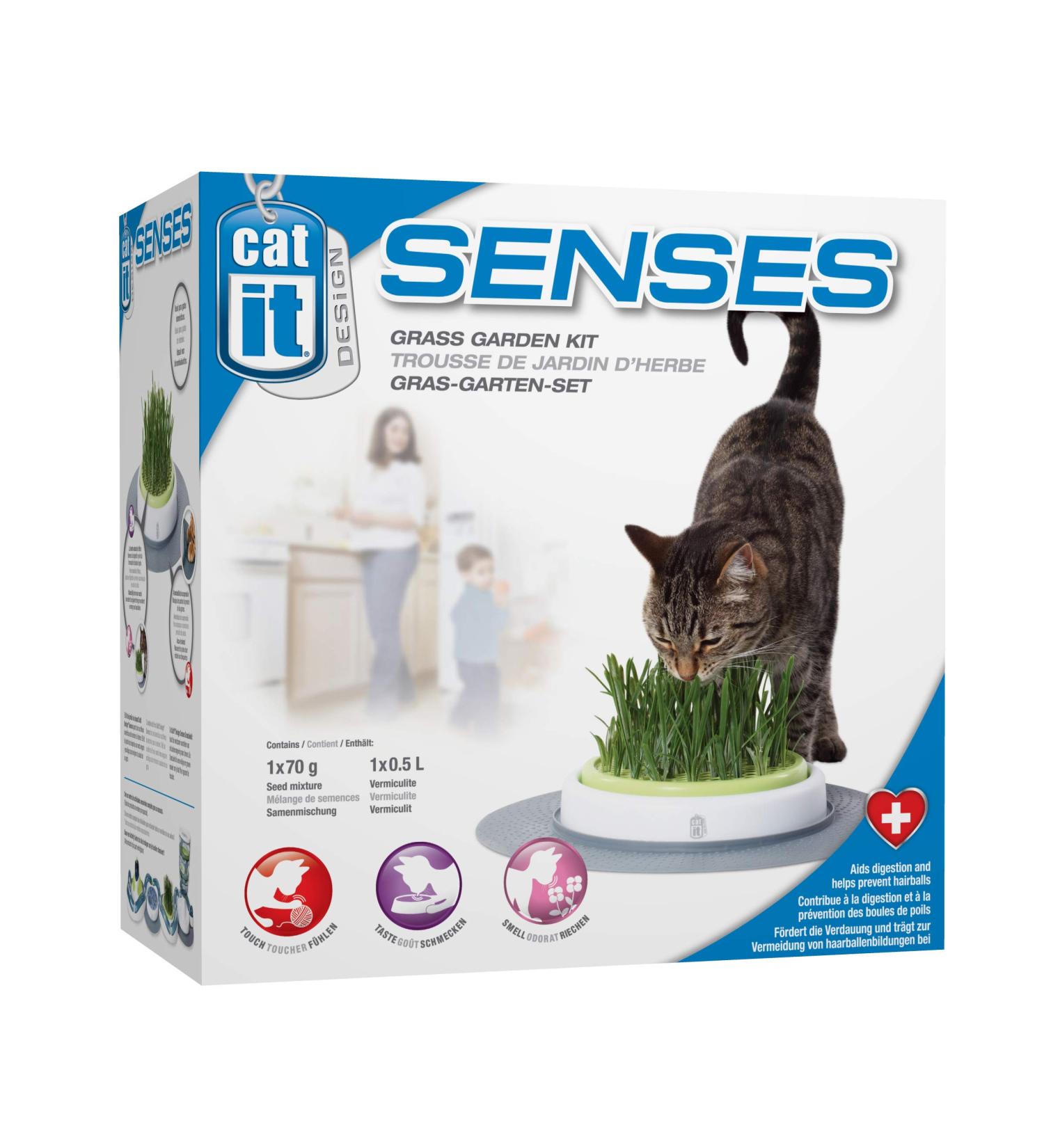 Catit Senses Grass Garden - 1.63 lbs | Natural Cat Grass for Indoor Cats - Buy Online on GoSupps.com