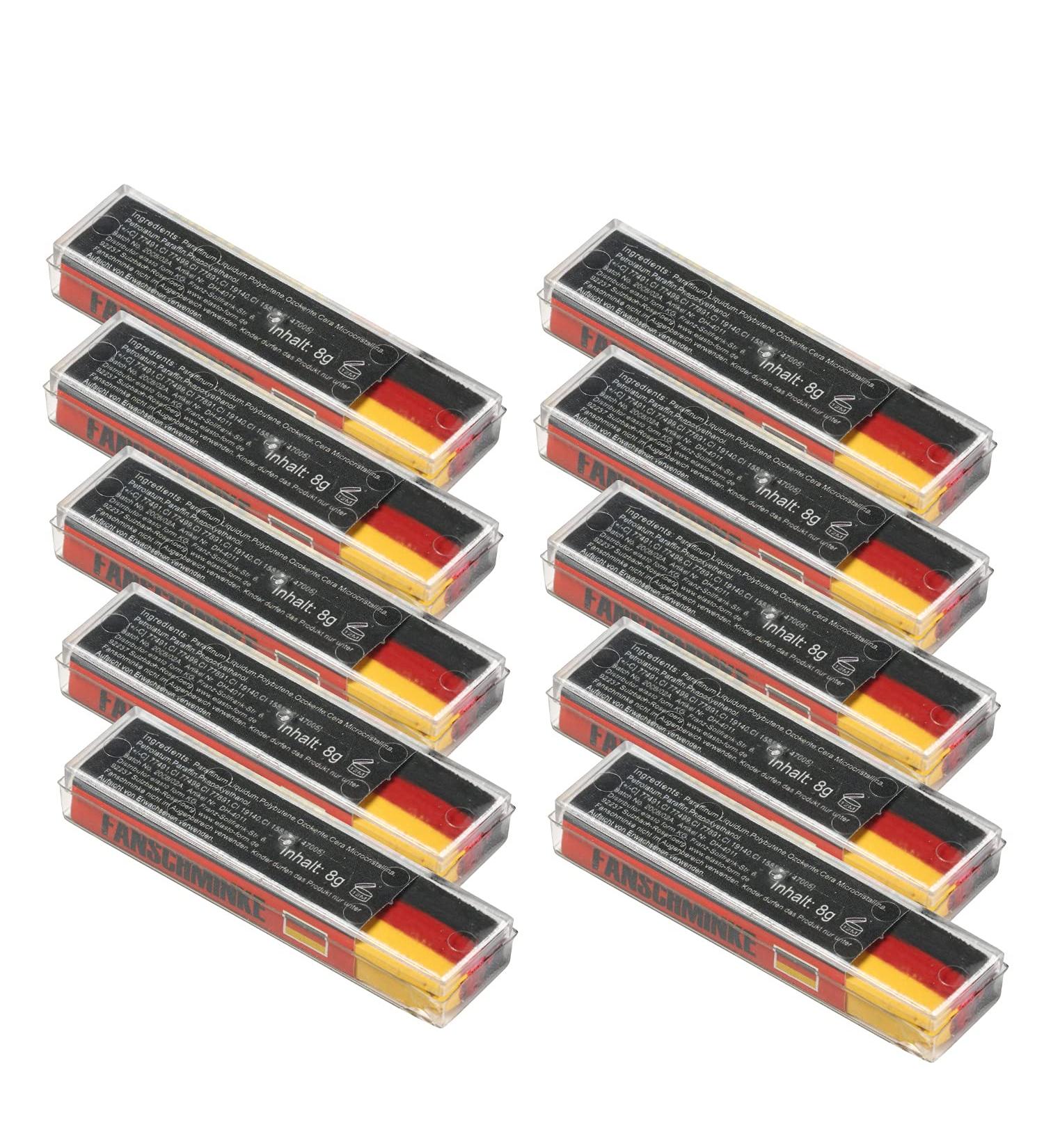 Elasto Form 10x Make-Up Fan Washable Germany EM 2024 | Multi-Coloured Make-Up Pencil in Black Red Gold | International Shipping Available - Buy Online on GoSupps.com