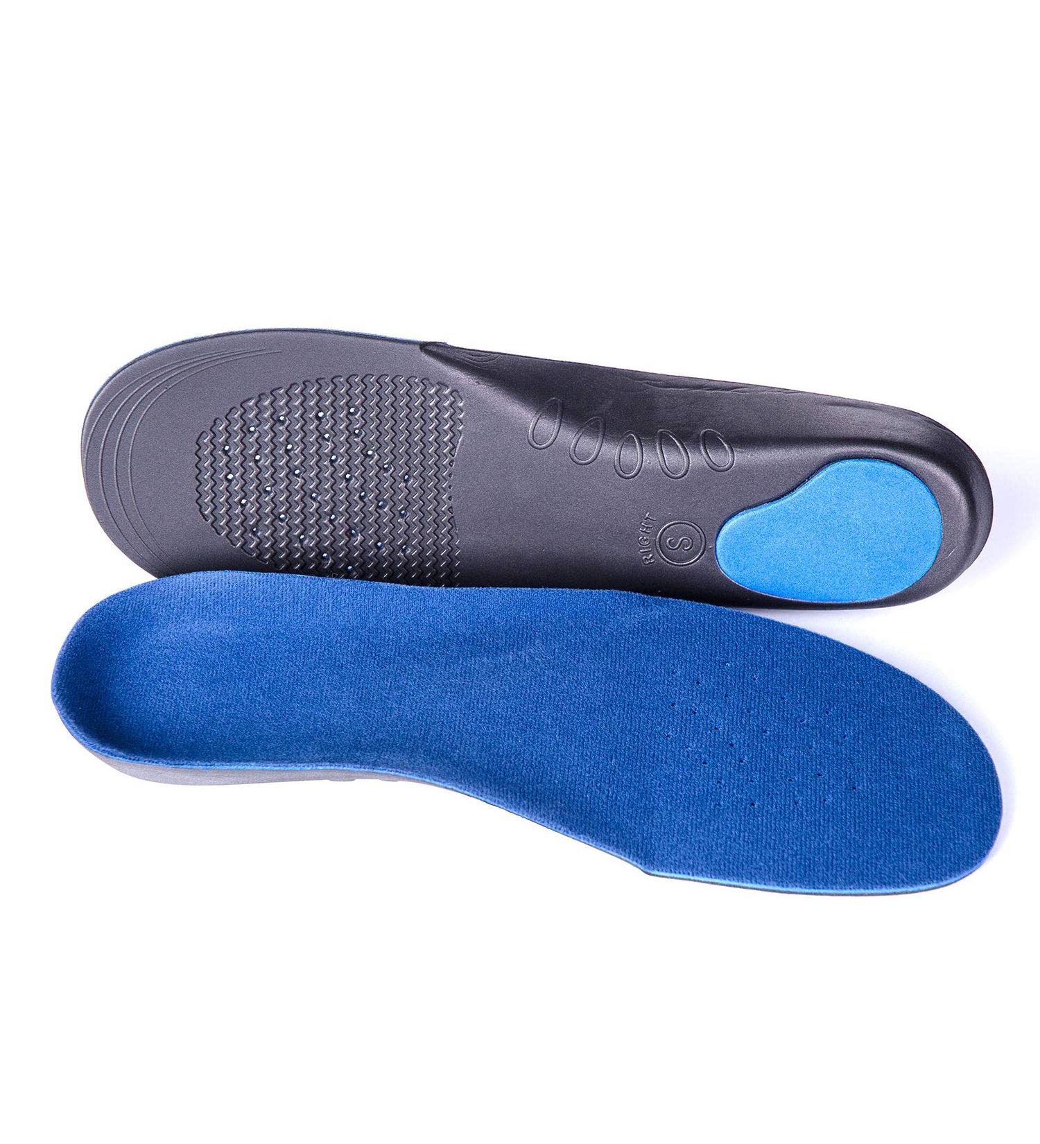 Premium Orthotic Insoles for Arch Support | Heel & Foot Pain Relief | Plantar Fasciitis Inserts (M Blue) - International Shipping Available - Buy Online on GoSupps.com