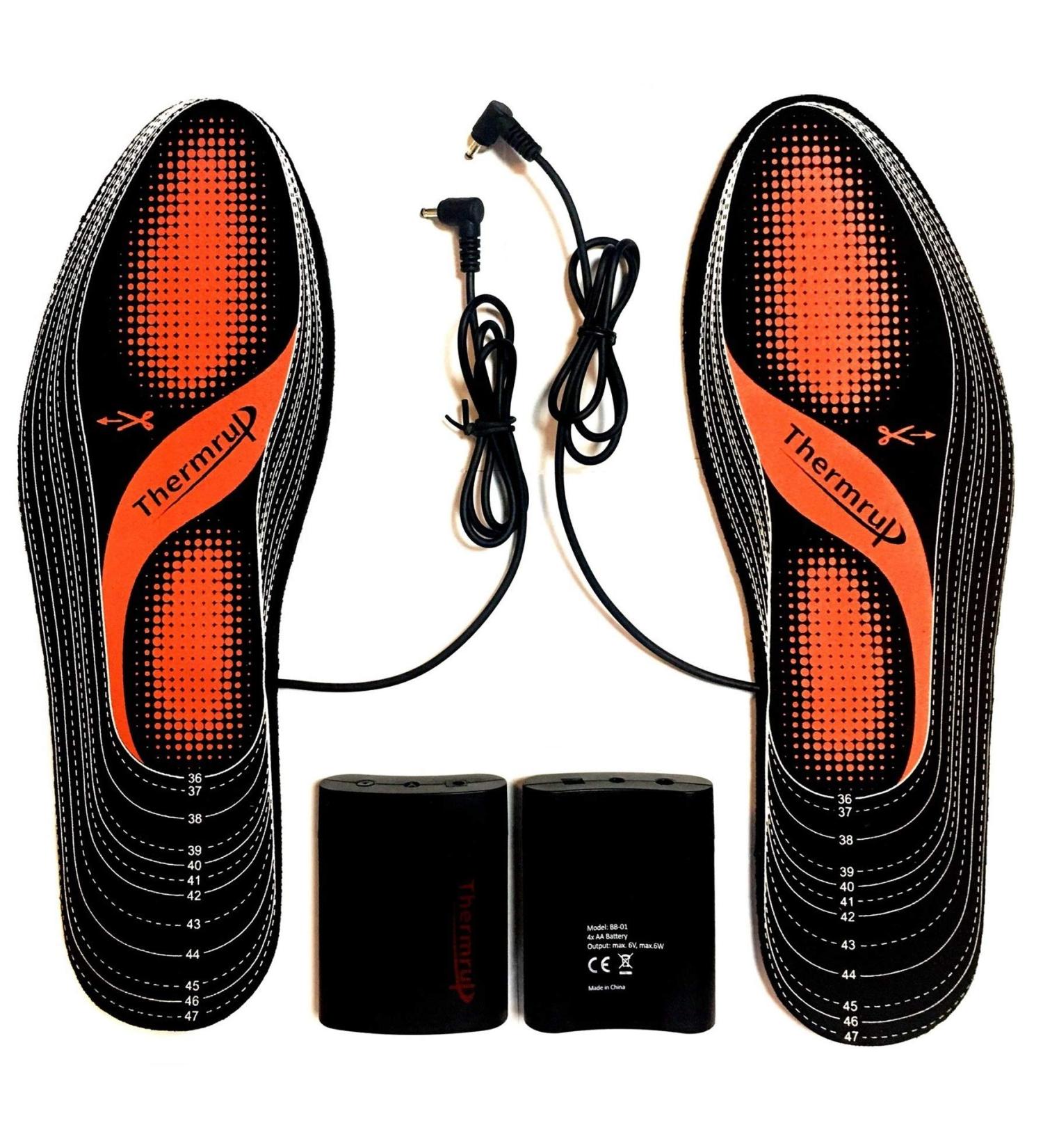 Heated Insoles Thermosoles - Adjustable Heat Settings Washable Size 36-47 (Cut to Size) | International Shipping Available - Buy Online on GoSupps.com