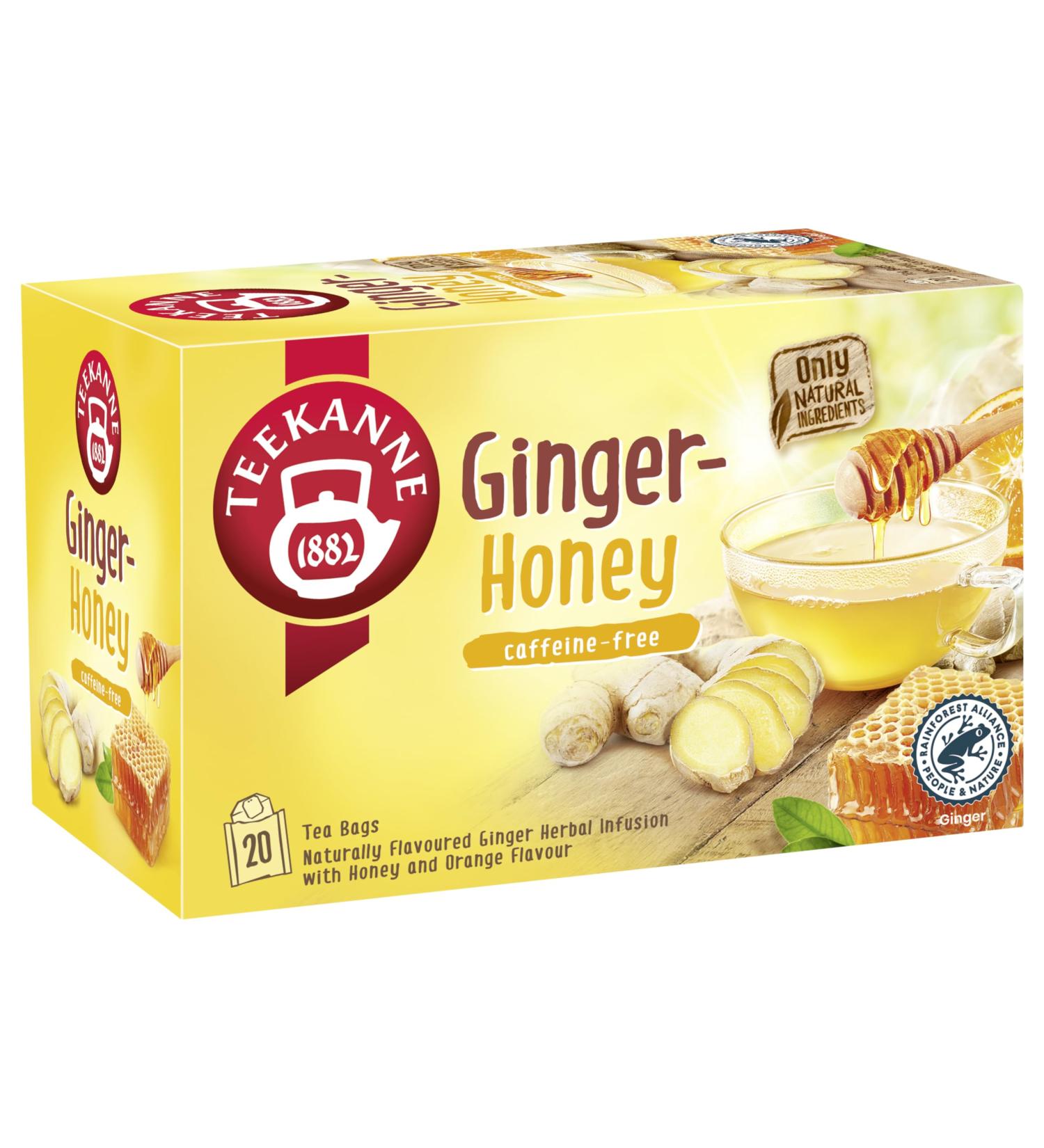 Teekanne World of Ginger and Honey Herbal Infusion Tea with Apple Orange Peels and Honey 20 Teabags - Buy Online on GoSupps.com