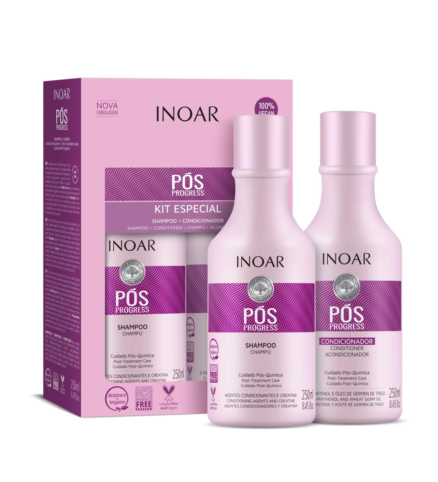 Inoar Duo POS Progress Kit Shampoo and Conditioner 250 ml - Buy Online on GoSupps.com