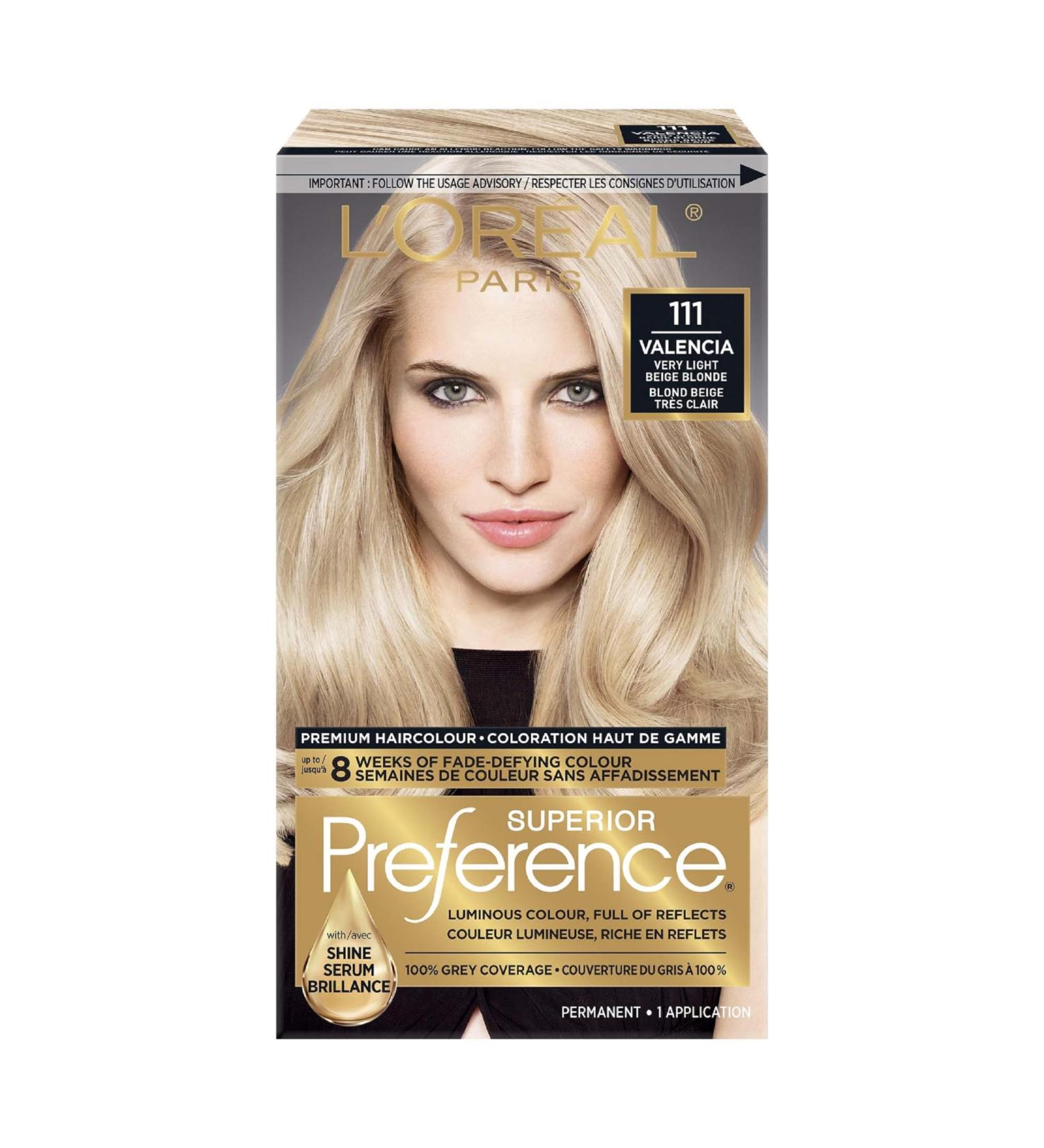 L'Oreal Paris Superior Preference Permanent Hair Color 111 Very Light Beige Blonde 100% Grey Coverage Hair Dye 1 EA Very Light Beige Blonde 1 count (Pack of 1) - Buy Online on GoSupps.com