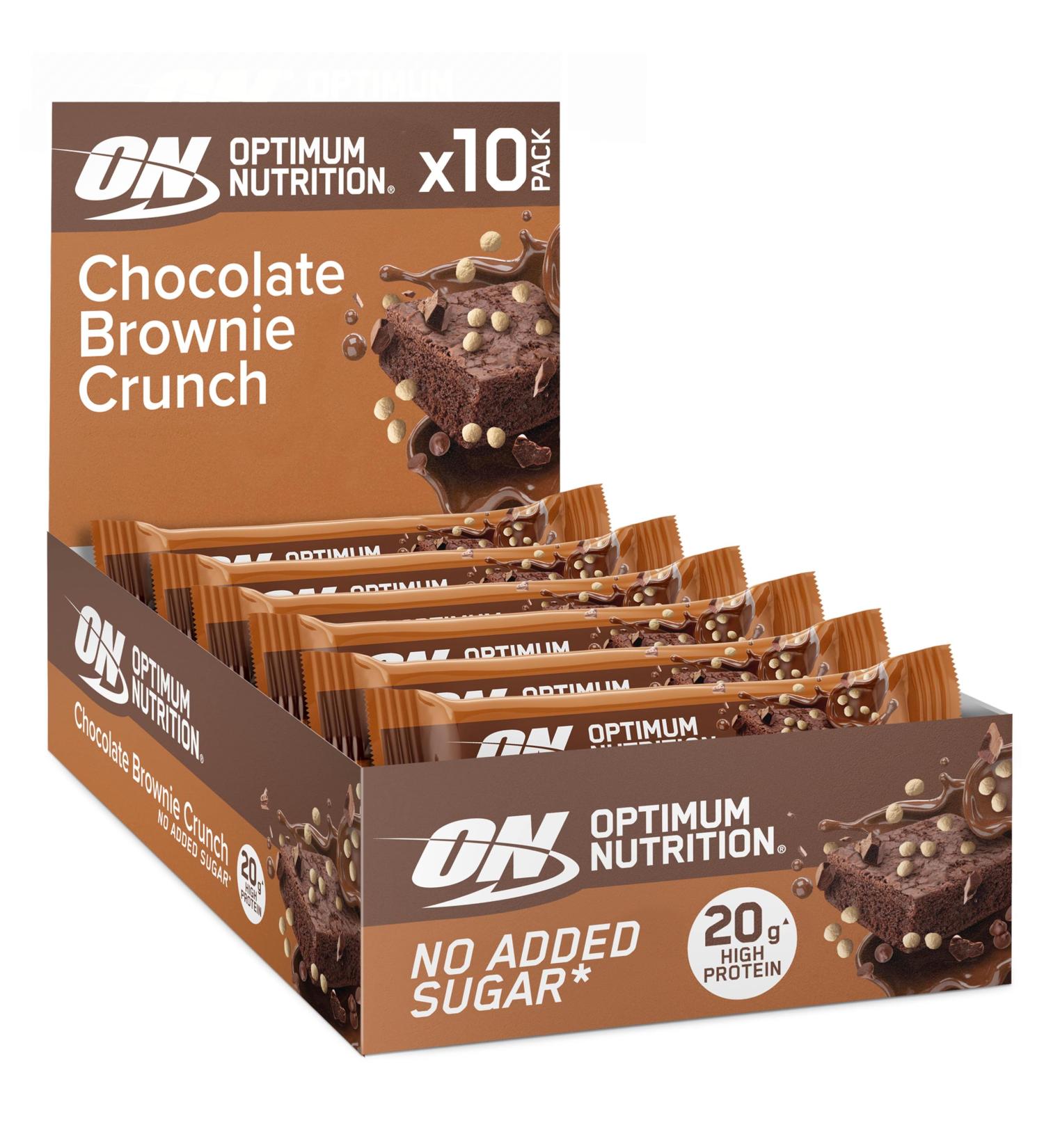 Optimum Nutrition Protein Crisp Bar (10x65g) Chocolate Brownie Crisp - Buy Online on GoSupps.com