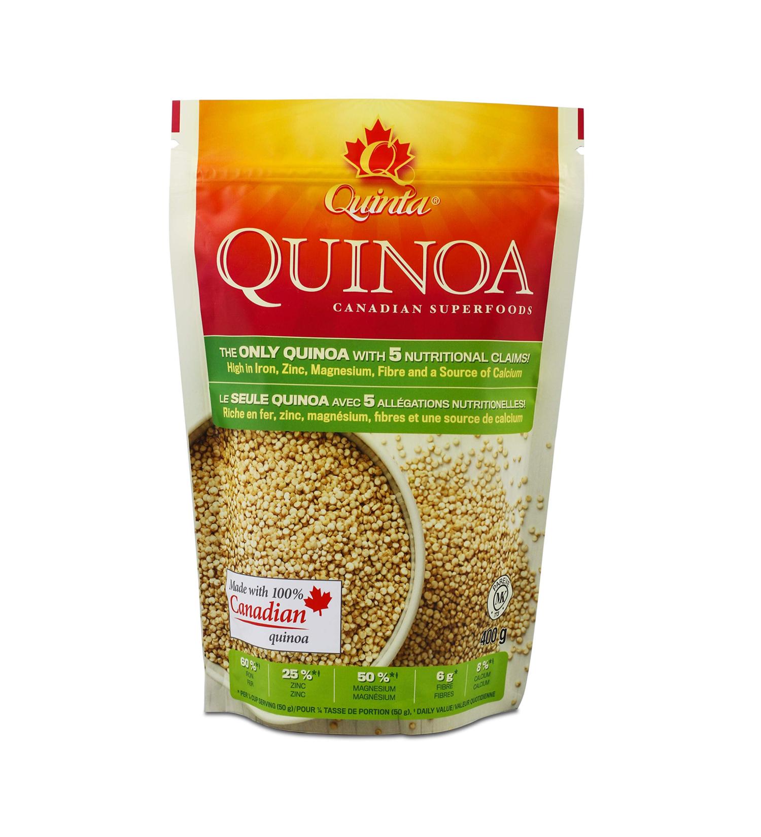 Quinta Quinoa Canadian Grown Quinoa White 400 g - Buy Online on GoSupps.com