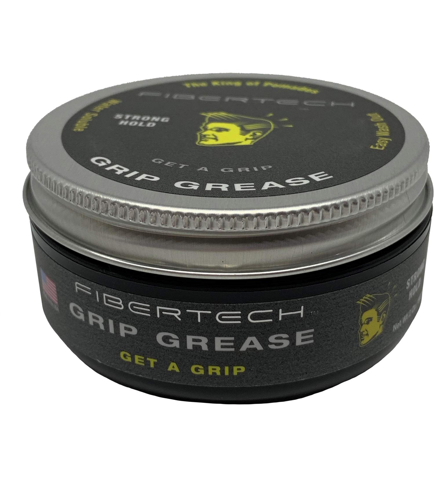 | GRIP GREASE | Strong Hold & High Shine | Professional Grade Water-Based Pomade | Natural Ingredients | Long Lasting Styling Volume | Easy Wash Out | Protects Hair from UV Rays | 2oz Jar 4.4 Ounce (Pack of 1)