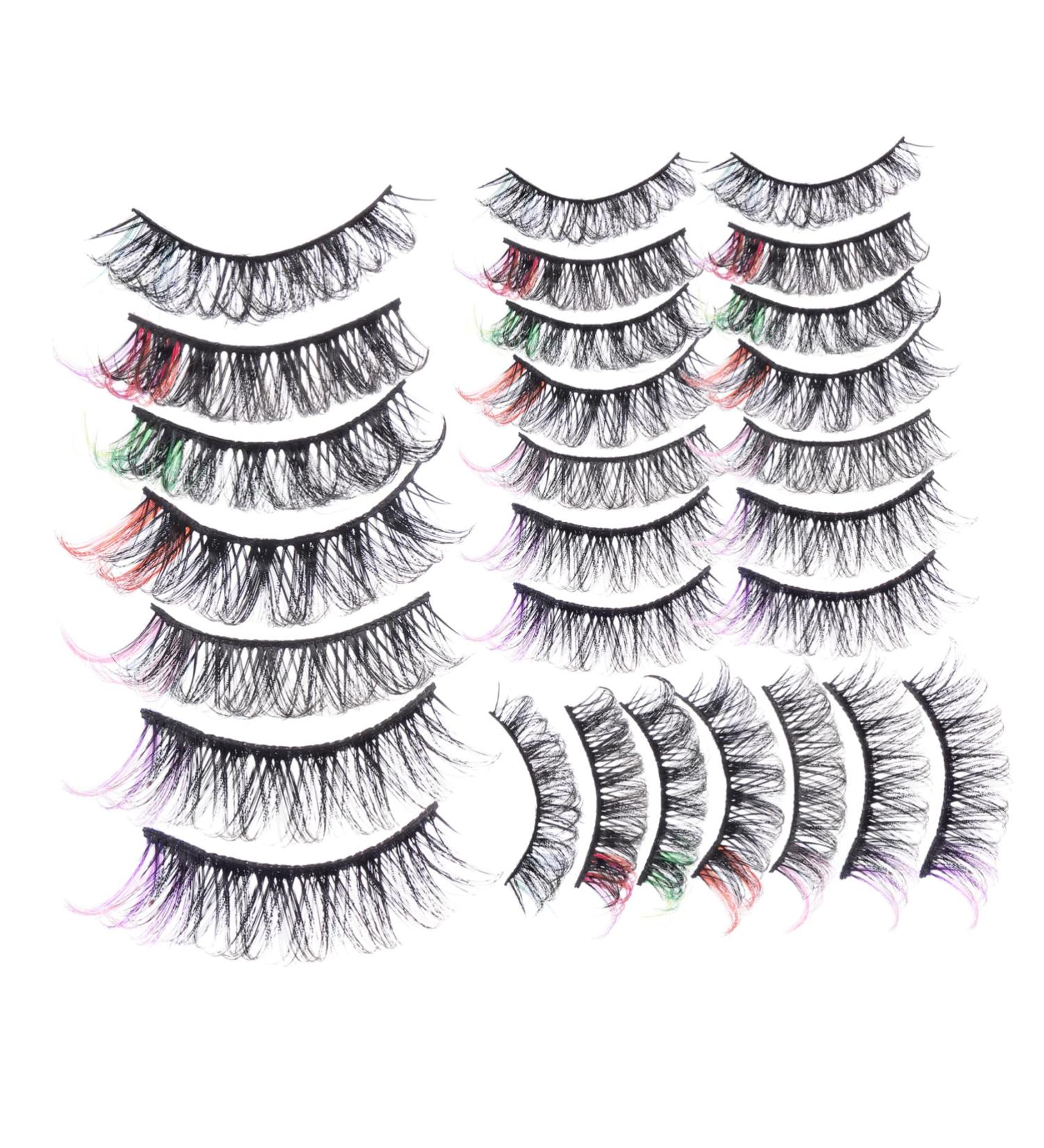POPETPOP 14 Pairs false lashes fake eyelashes colored eyelashes false eyelashes cluster lashes lash clusters faux eyelashes cosmetic lashes individual lashes cross Imitation extend - Buy Online on GoSupps.com