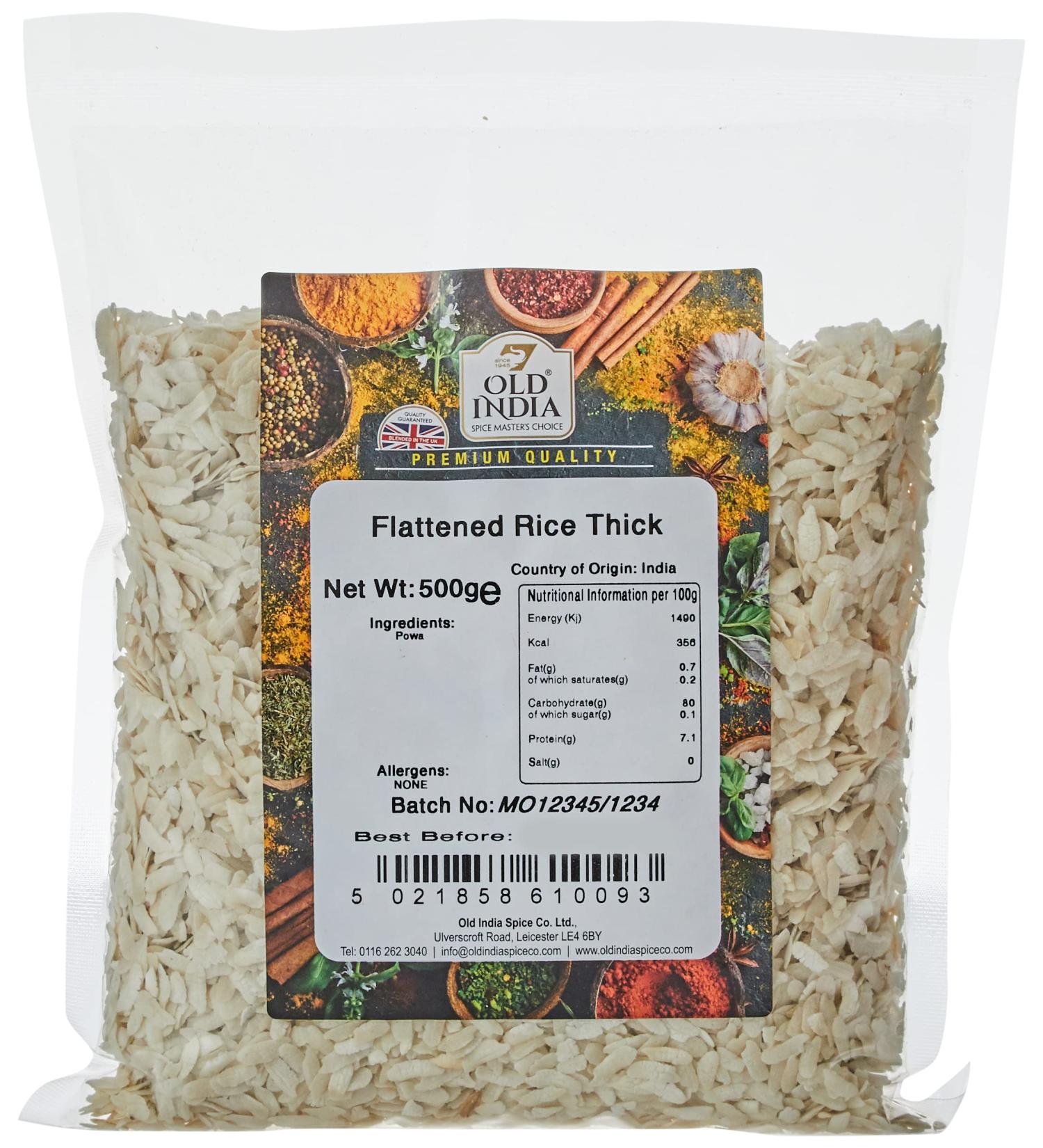 Old India Flattened Rice Thick 500g - Buy Online on GoSupps.com
