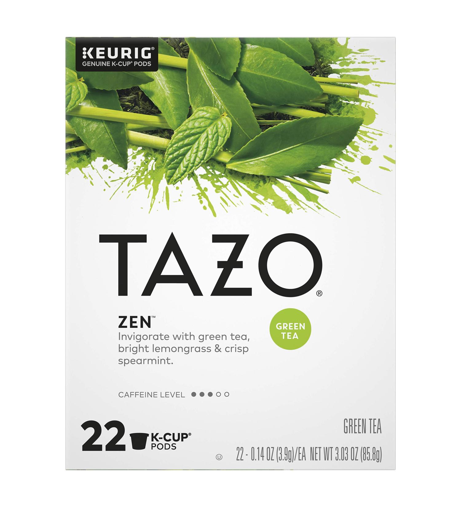 Tazo Green Tea Zen K-Cups - 22 Pods, Pack of 1 | Organic Zen Green Tea - Buy Online on GoSupps.com