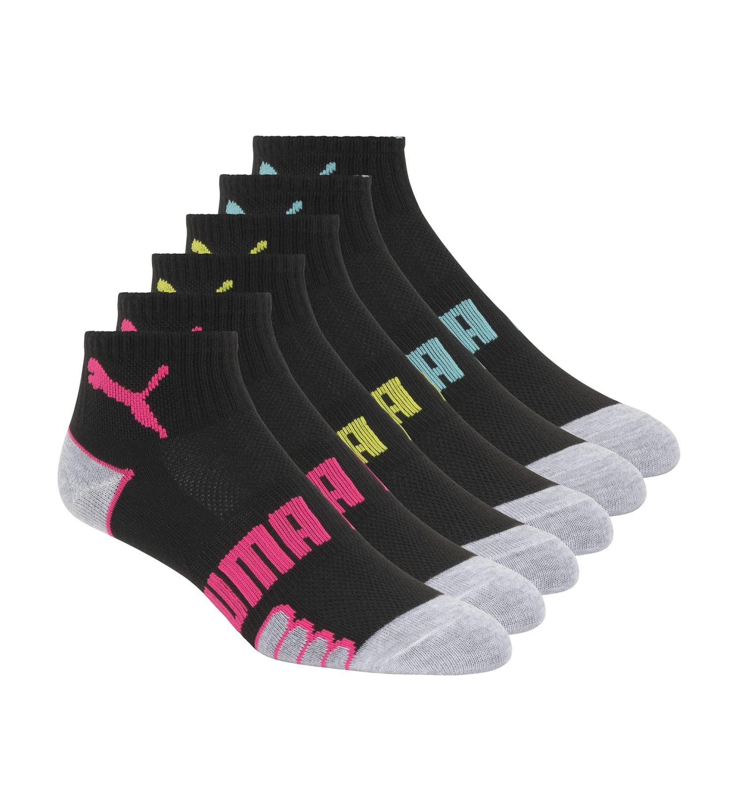 PUMA Women's 6 Pack Quarter Crew Socks 9-11 Black - Comfort and Style - Buy Online on GoSupps.com