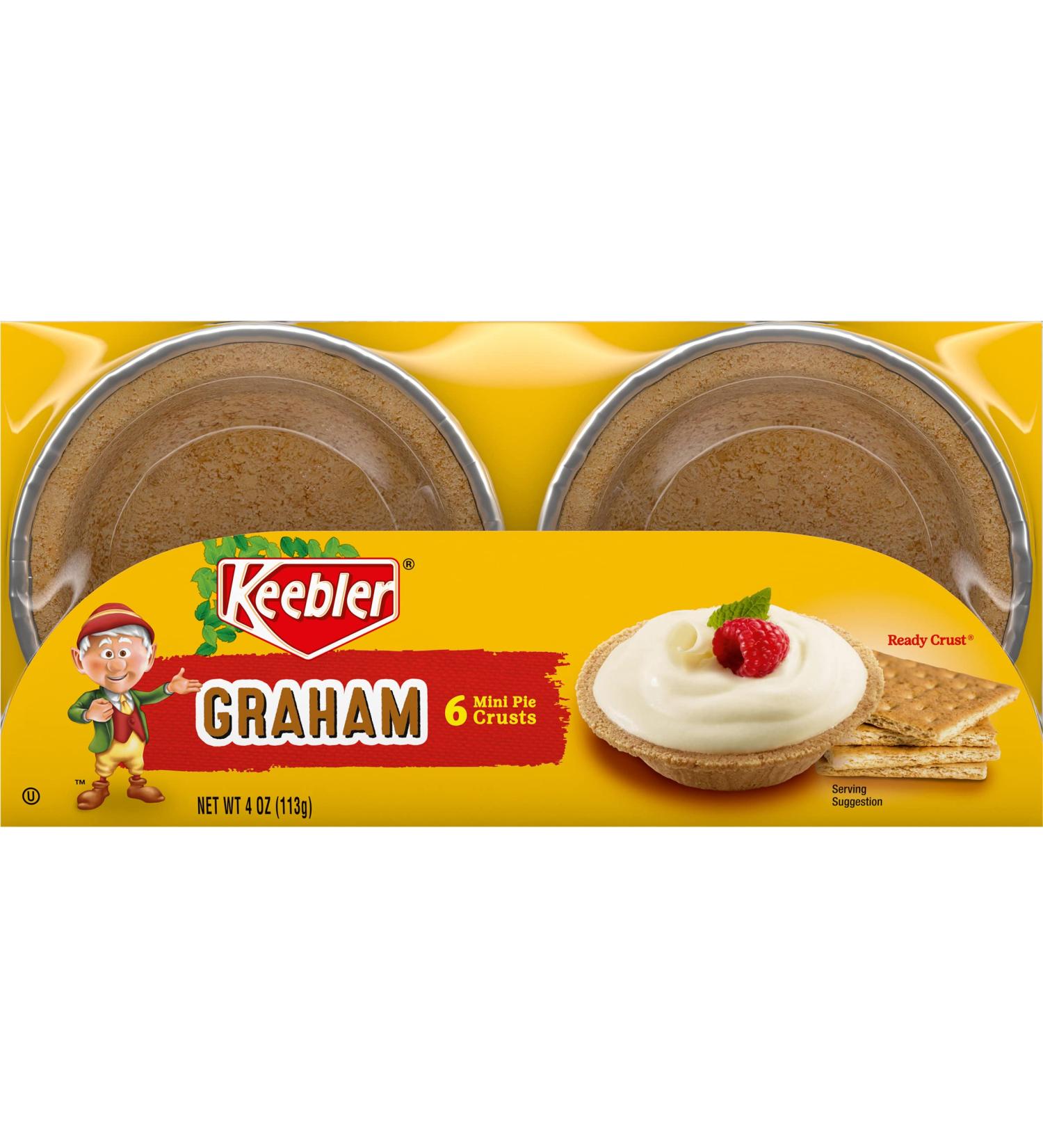 Keebler Ready Mini Pie Crusts - Graham Cracker - 4 oz (Pack of 6) | Delicious & Convenient Mini Pie Shells - Buy Online on GoSupps.com
