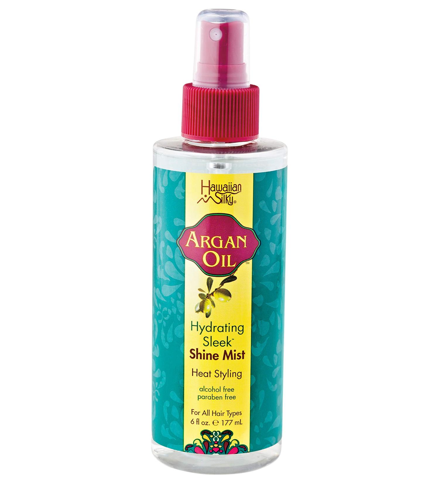 Hawaiian Silky Argan Oil Hydrating Sleek Oil Shine Mist - Paraben-Free & Alcohol-Free for all Hair Types Men & Women Safe for Color Treated Scalp 6 oz - Buy Online on GoSupps.com