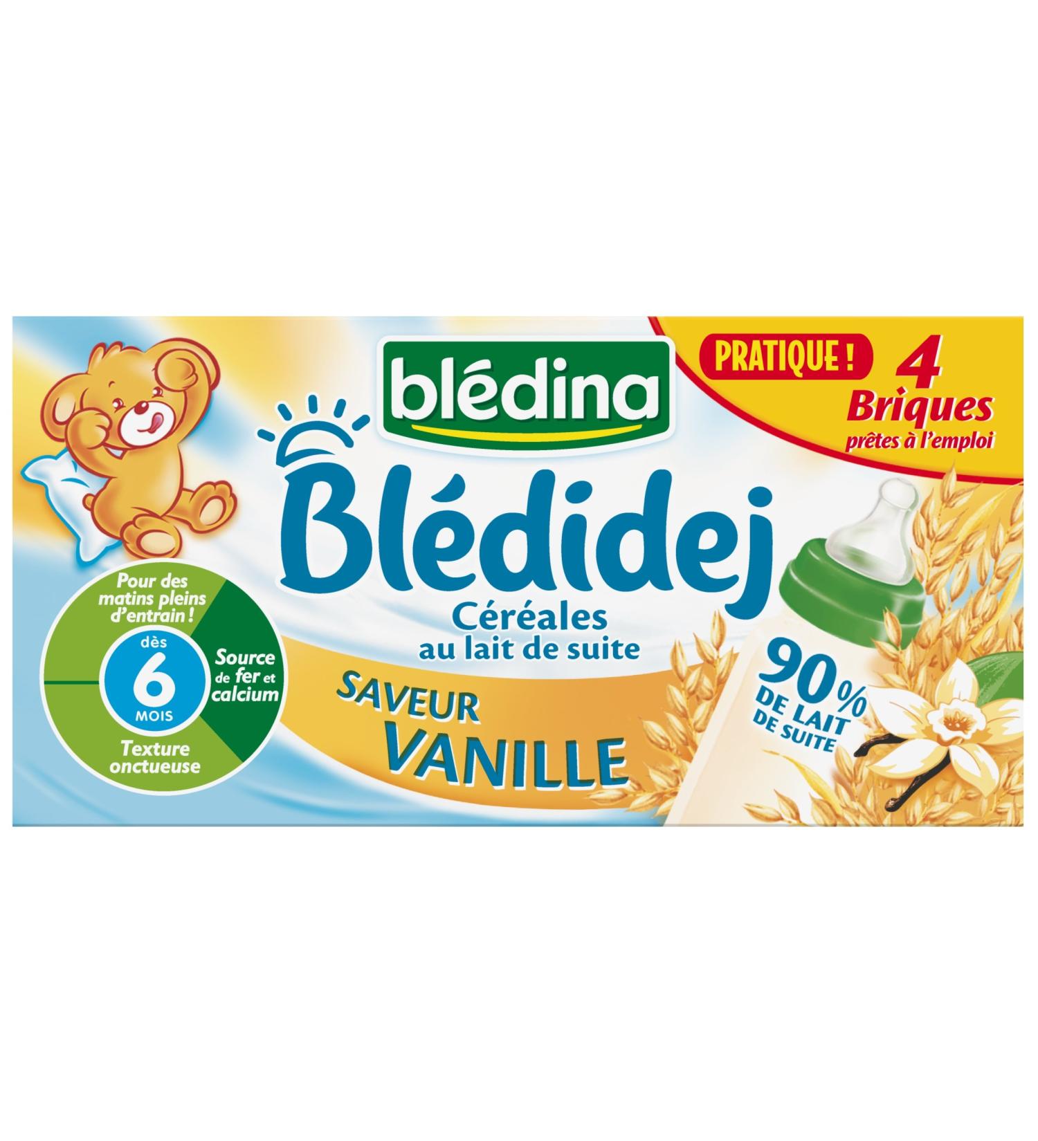 Bl dina Bledidej Milk Cereal Vanilla Flavor from 6 Months 4 x 25 cl - Buy Online on GoSupps.com