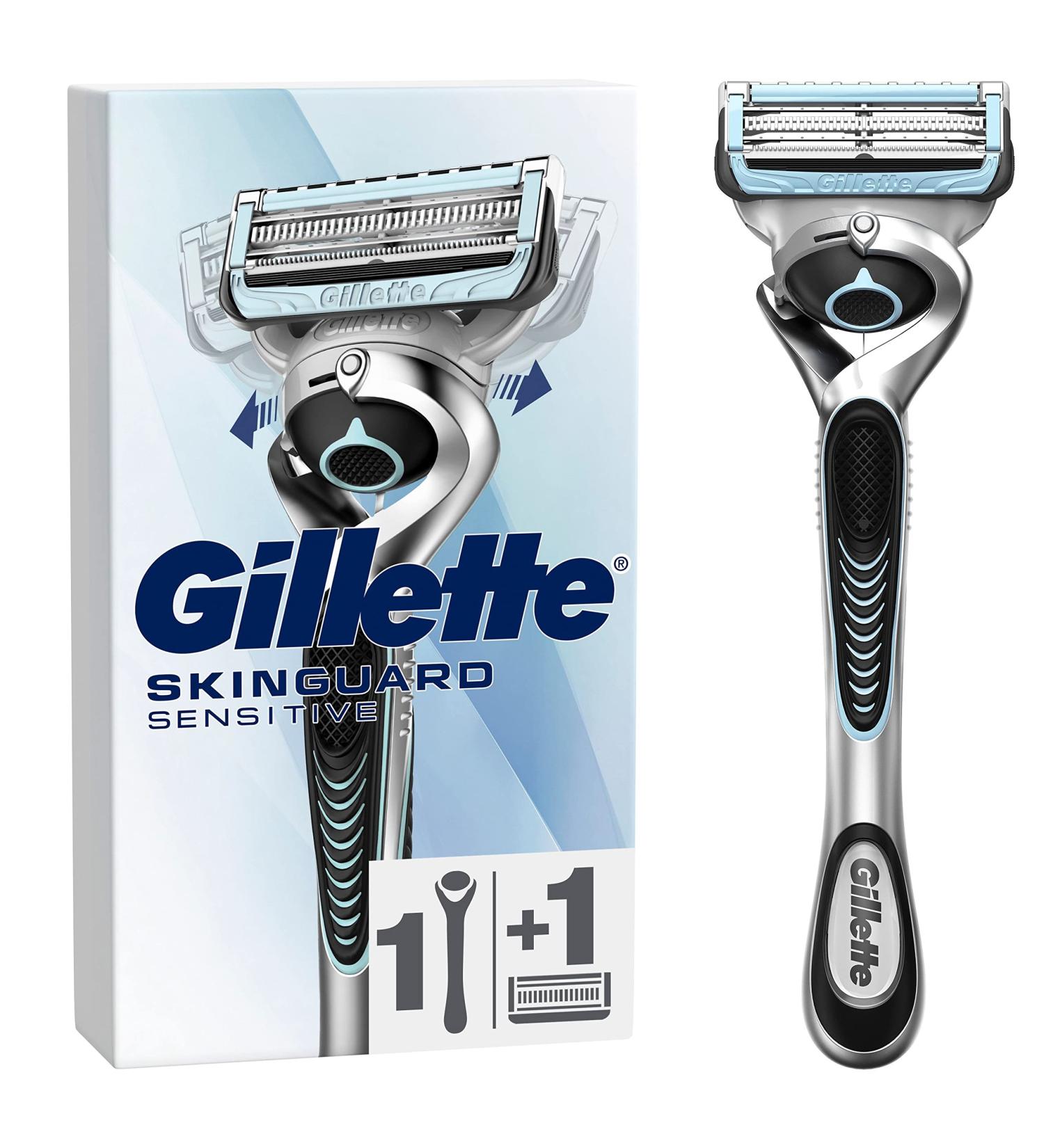 Buy Gillette SkinGuard Sensitive Wet Razor for Men - Includes Razor + 1 Blade Flex Grip & Skin Protection | Perfect Gift for Men - Buy Online on GoSupps.com