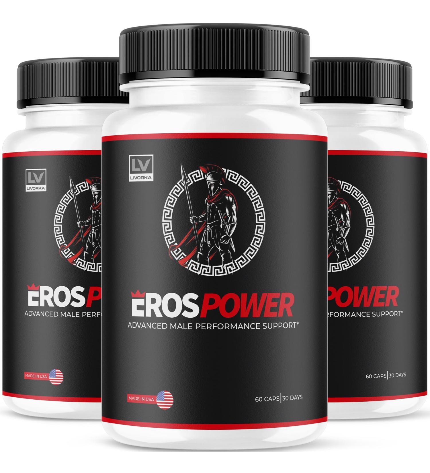 (3 Pack) Eros Power Supplement - Eros Power Supplement For Men Eros Power Eros Powder Supplement ErosPower Advanced Formula Eros Power Capsules For Men Eros Power Pills 180 Capsules For 3 Months - Buy Online on GoSupps.com