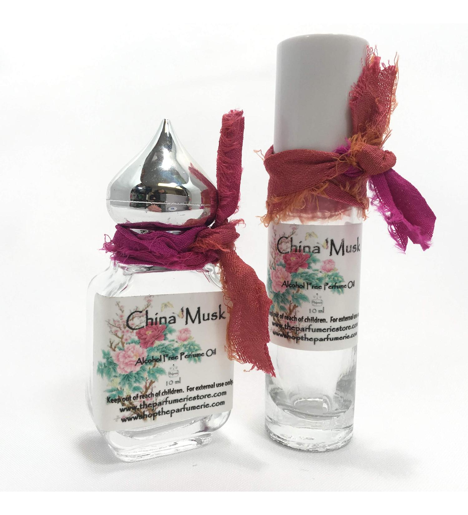 China Musk Perfume Essence Oil Alcohol Free (10 ml.) (China Musk - Arabesque Bottle)