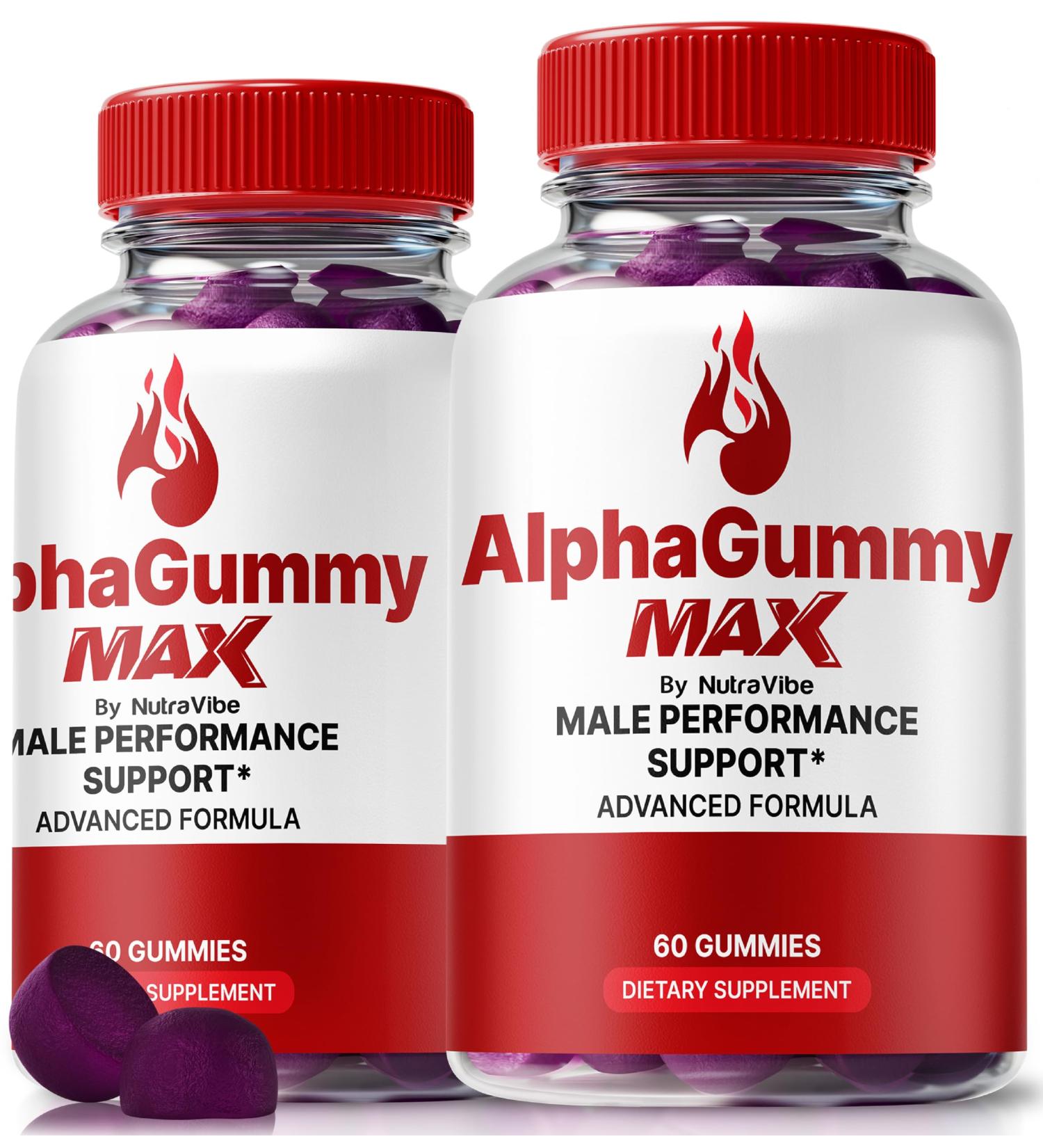 (2 Pack) Alpha Gummy Max for Men Premium AlphaGummyMax Formula with Ingredients to Help Support Daily Energy Drive & Active Performance | Great-Tasting Just 2 Easy-to-Chew Gummies (120 Gummies) - Buy Online on GoSupps.com