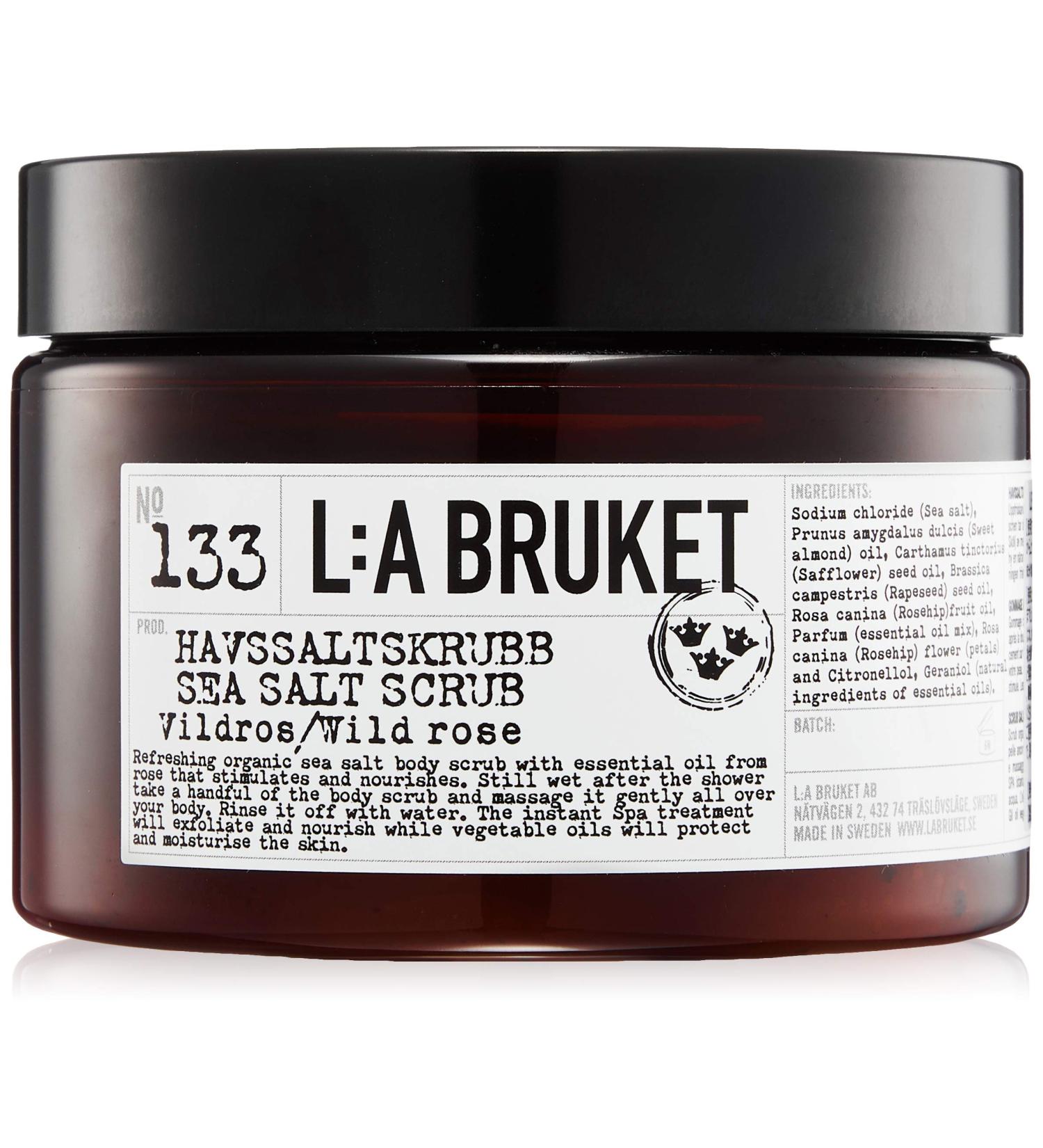 L:a Bruket No.133 Wild Rose Salt Scrub - 350 ml | Nourishing Exfoliant | International Shipping - Buy Online on GoSupps.com