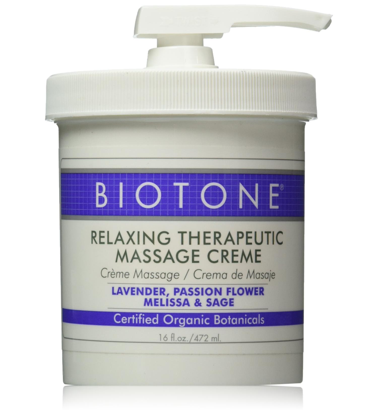 Biotone Relaxing Therapeutic Massage Creme, 16 Ounce