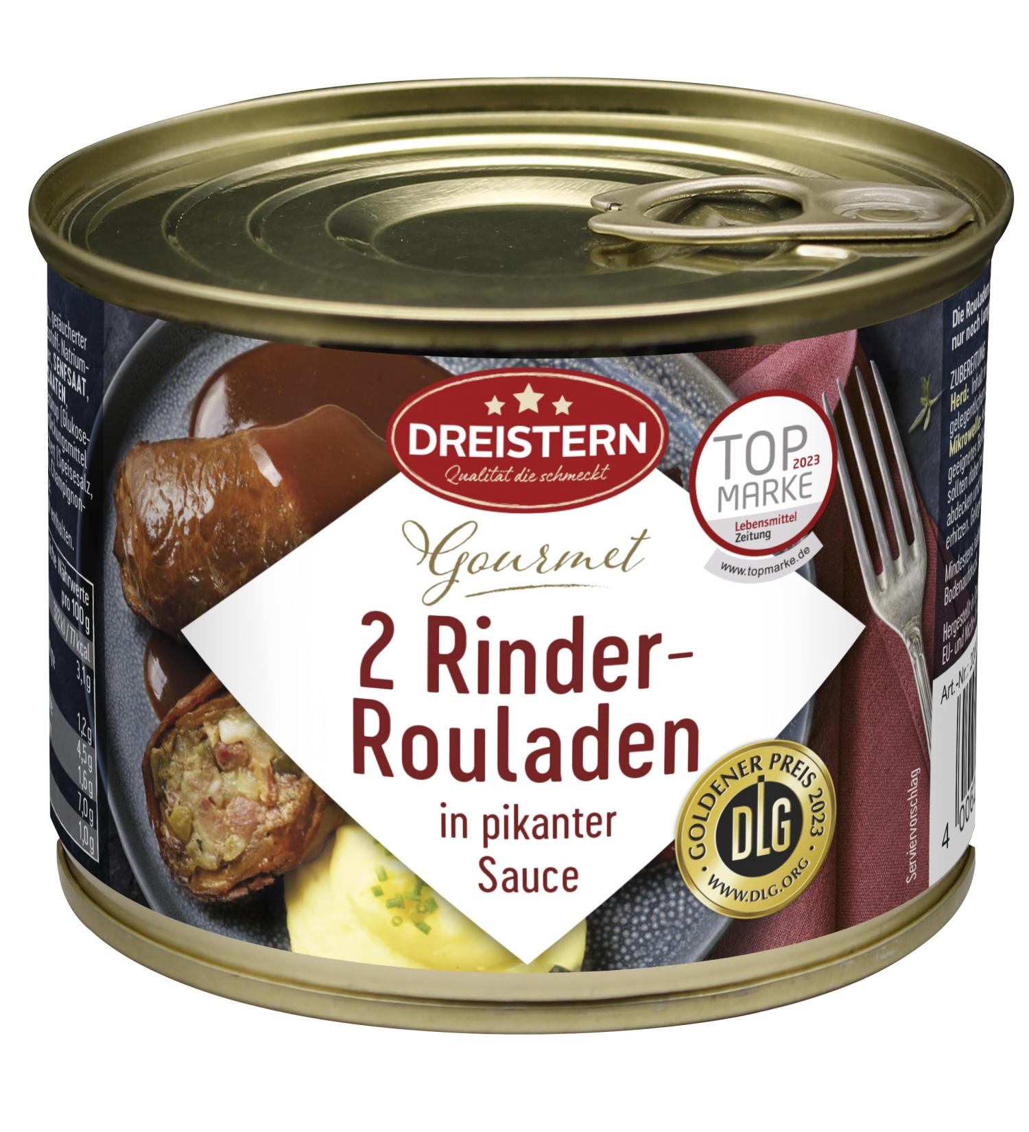 Three star 2 gourmet beef roulades 500g |Delicious beef in the practical recyclable canon box |Delicious beef - quality that tastes 500 g (1 -pack) beef roulades