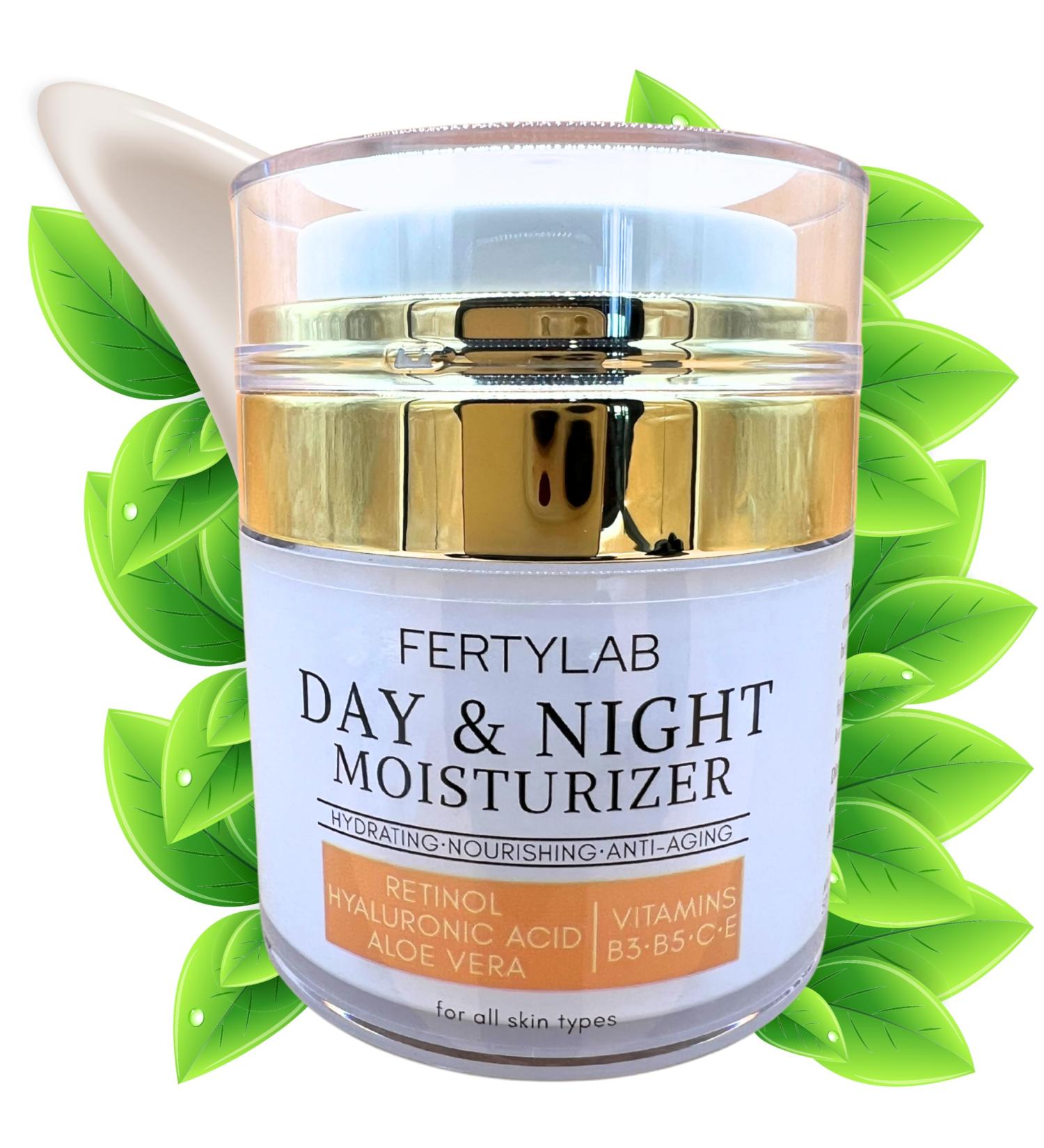 Day & Night Face Moisturizer - Hyaluronic Acid - Retinol - Vitamins C E and Bs - Complete Face Cream - All in One Moisturizer - Hydrating and Anti-Aging - Buy Online on GoSupps.com