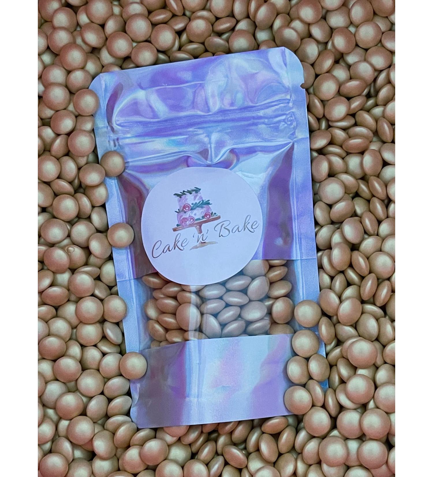 Gold Shimmer Chocolate Beans Edible Cupcake Cake Topper Sprinkles (35g)