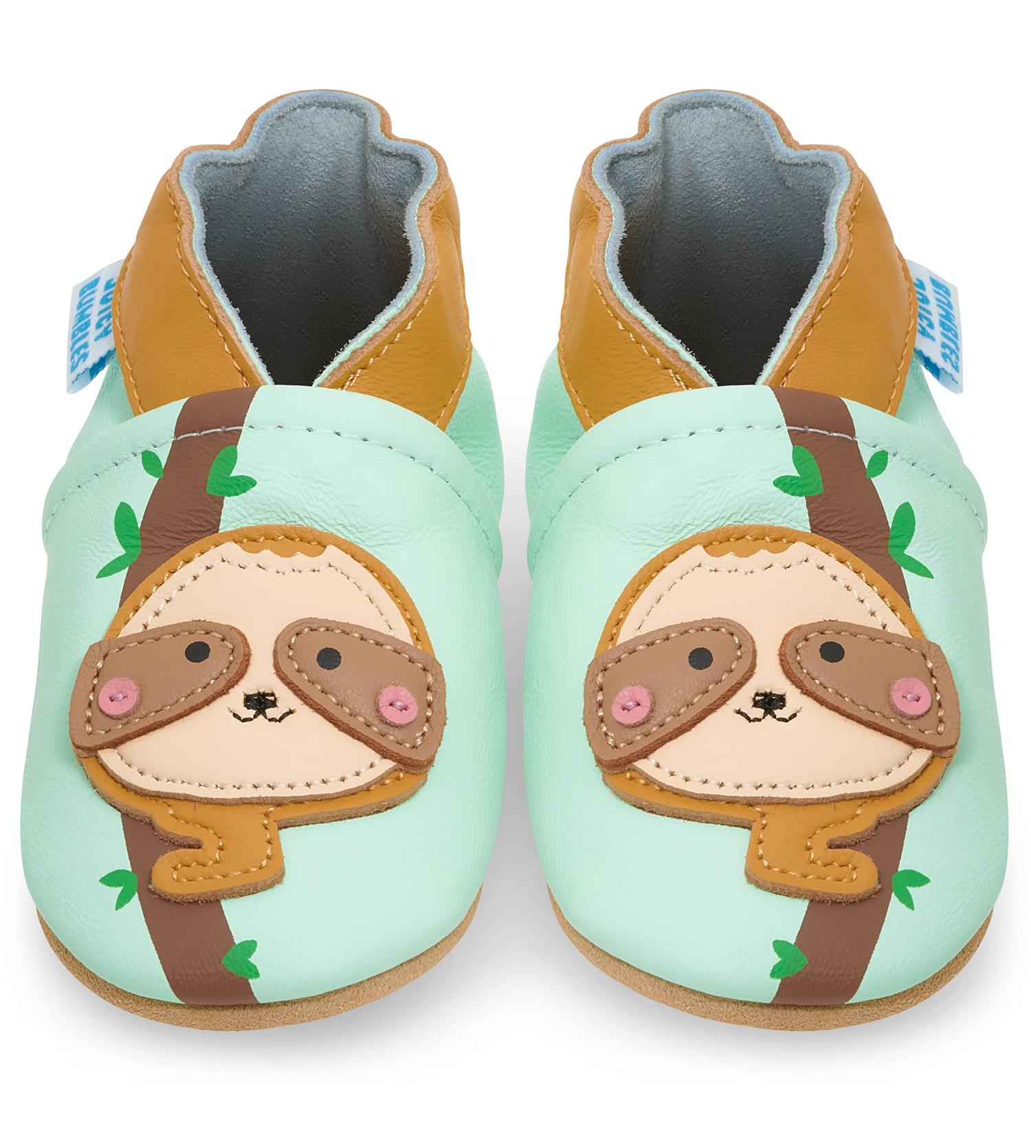 Soft Sole Leather Baby Shoes for 12-18 Months - Cute Sloth Design for Boys and Girls - Buy Online on GoSupps.com