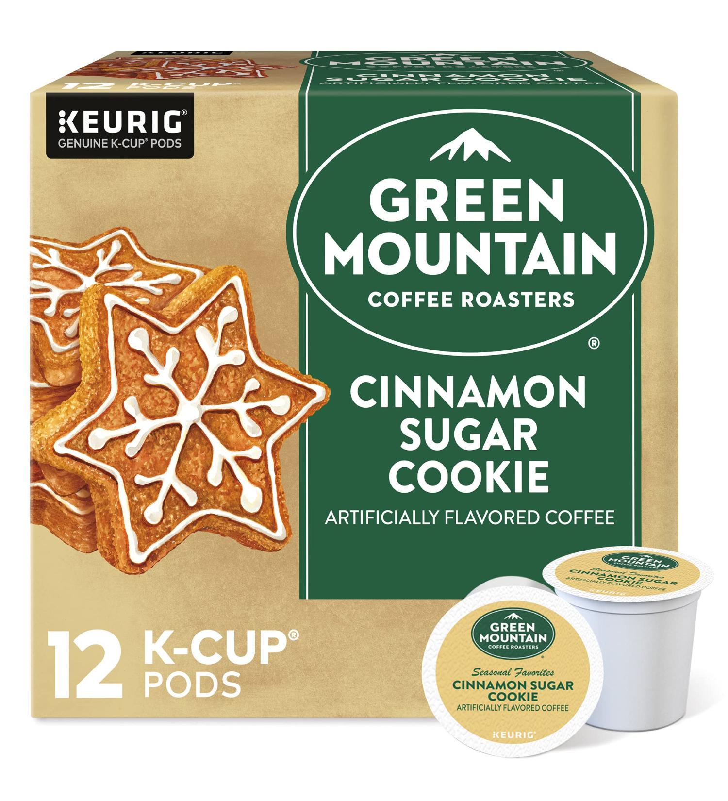 Green Mountain Cinnamon Sugar Cookie Coffee Pods - 12 Count | Light Roast - Buy Online on GoSupps.com