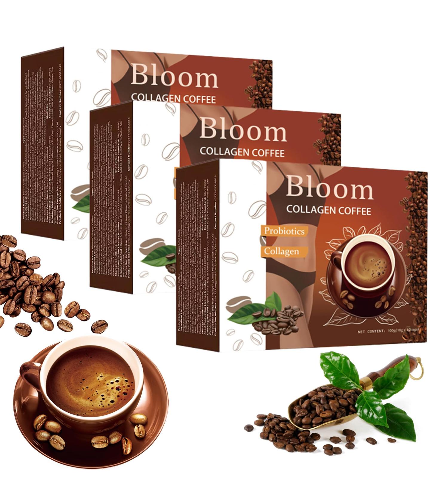 Bloom Coffee Collagen from Japan Nugen Bloom Collagen Coffee bloom collagen Nutritionist Recommended 100% Pure Organic Coffee Collagen for Women and Men (3pcs) - Buy Online on GoSupps.com