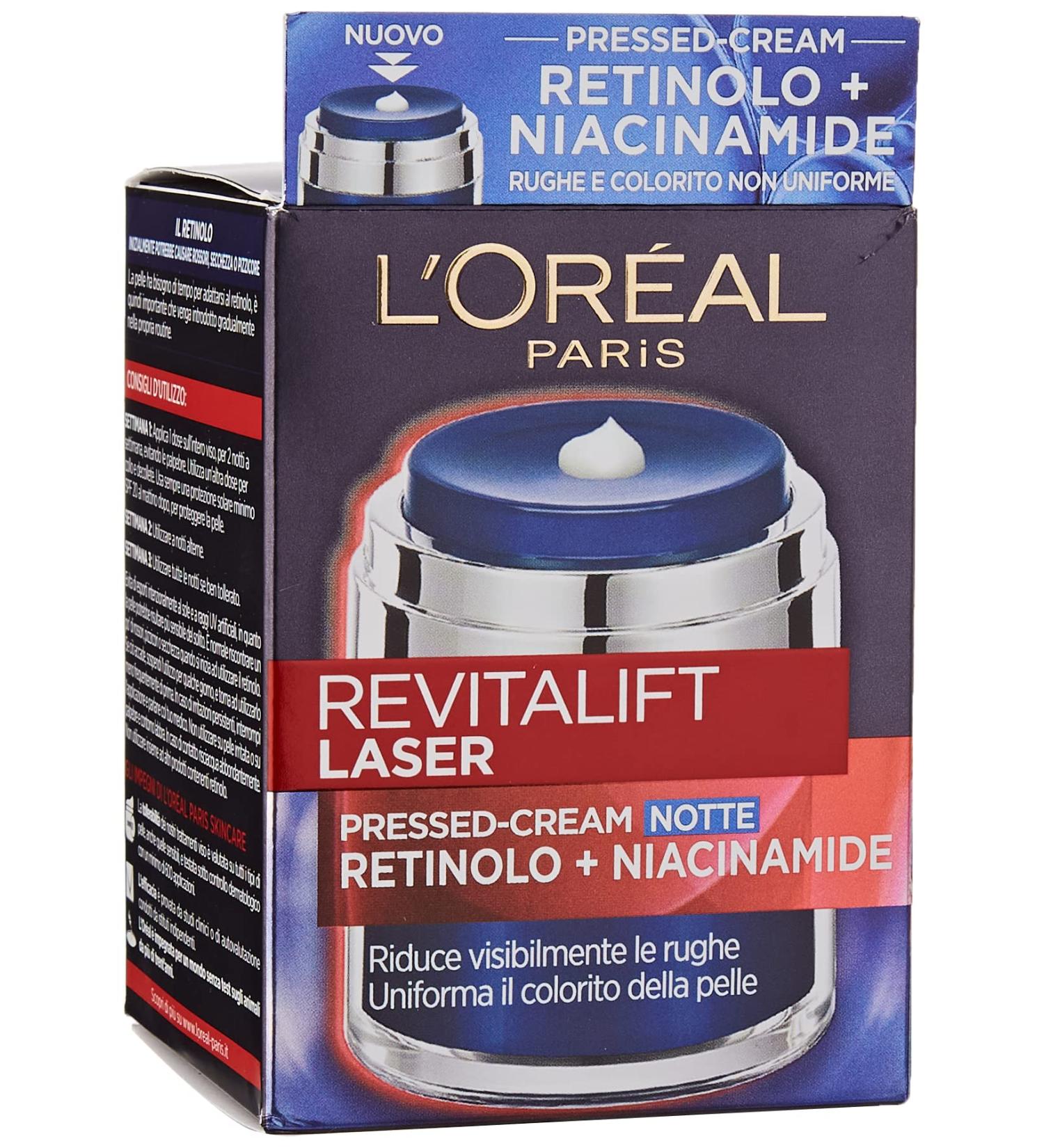 L'Or al Paris Revitalift Laser Pressed Cream Retinol + Niacinamide Night - Buy Online on GoSupps.com
