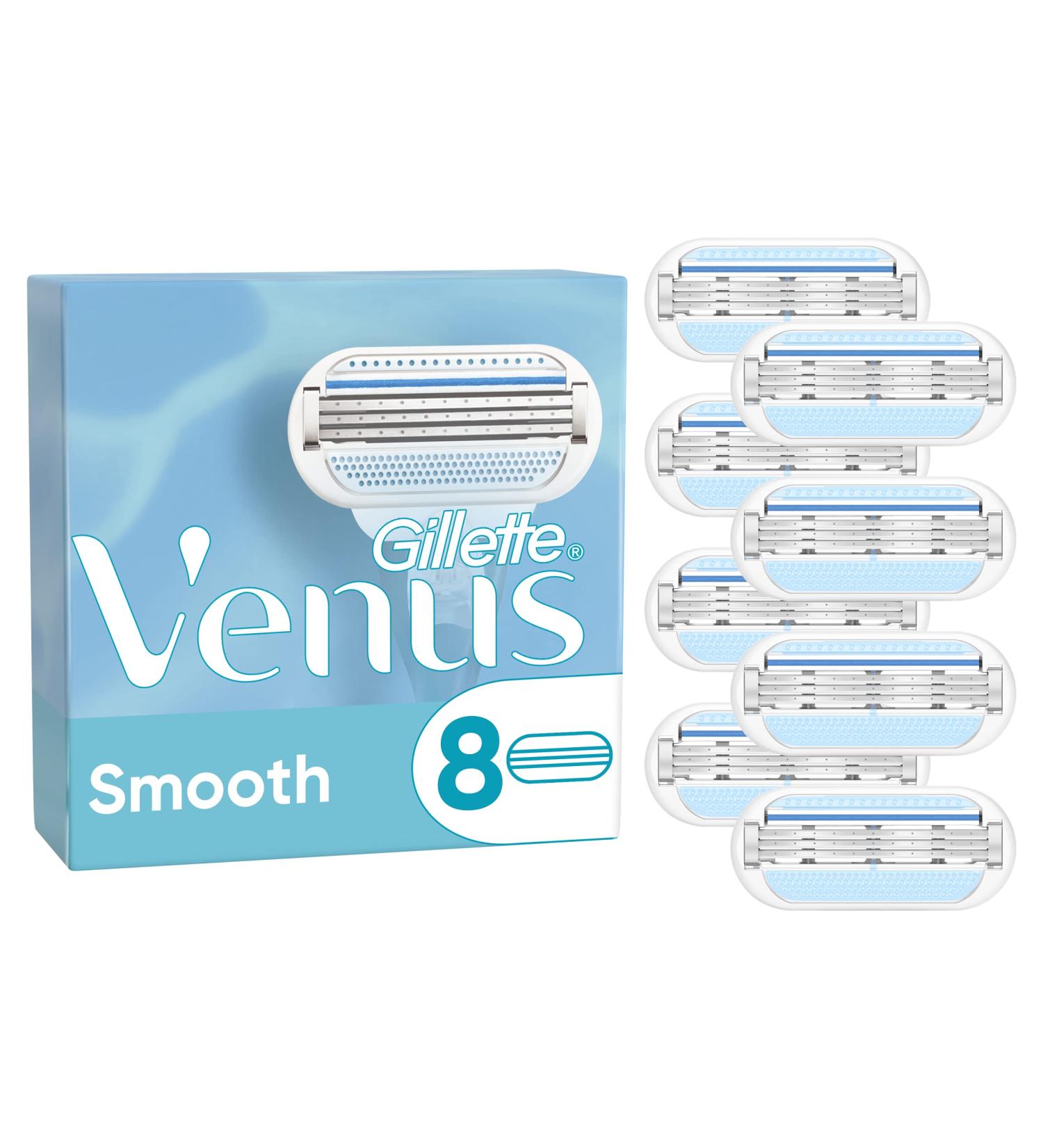 Venus Smooth Women's Razor Blades - 8 Refill Blades for Gentle Skin Protection | OFFICIAL - Buy Online on GoSupps.com