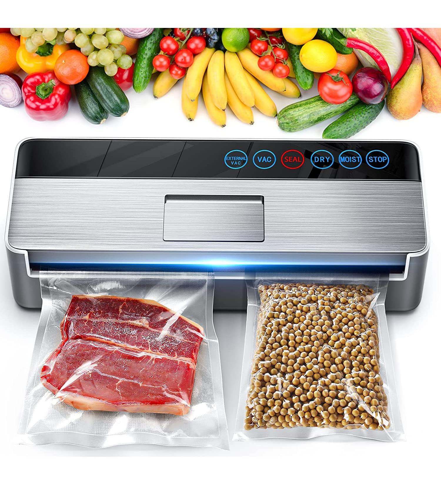 Full Automatic Food Sealer (95Kpa) | Vacuum Sealer Machine with Bags | Air Sealing System for Dry & Moist Food | Lab Tested | LED Indicator Lights | Silver - Buy Online on GoSupps.com