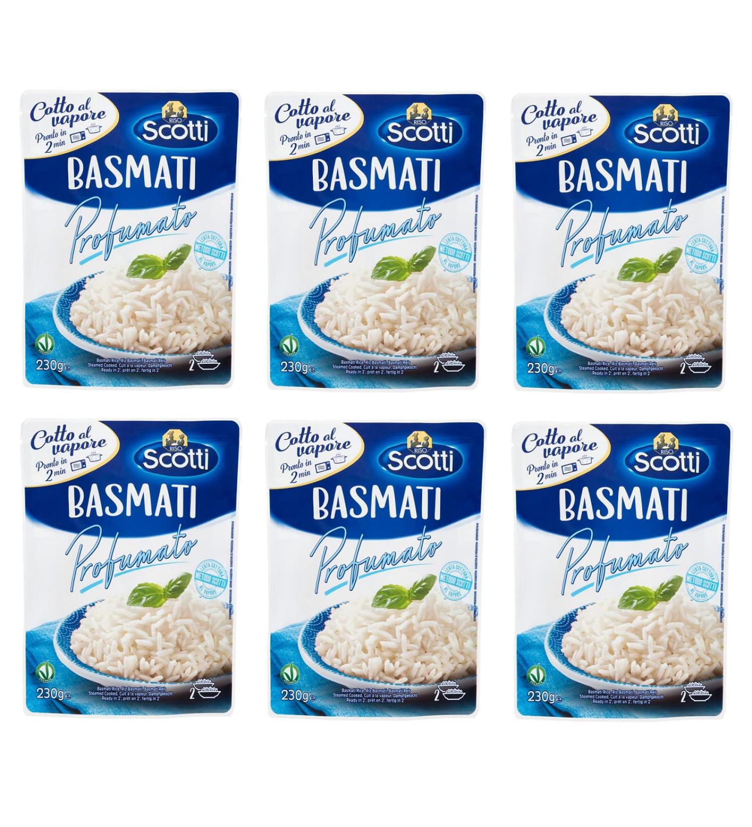 Italian Gourmet E.R. Riso Scotti Basmati Profumato Ready to Steam Flavored Basmati Rice 230g (Pack of 6) - Buy Online on GoSupps.com