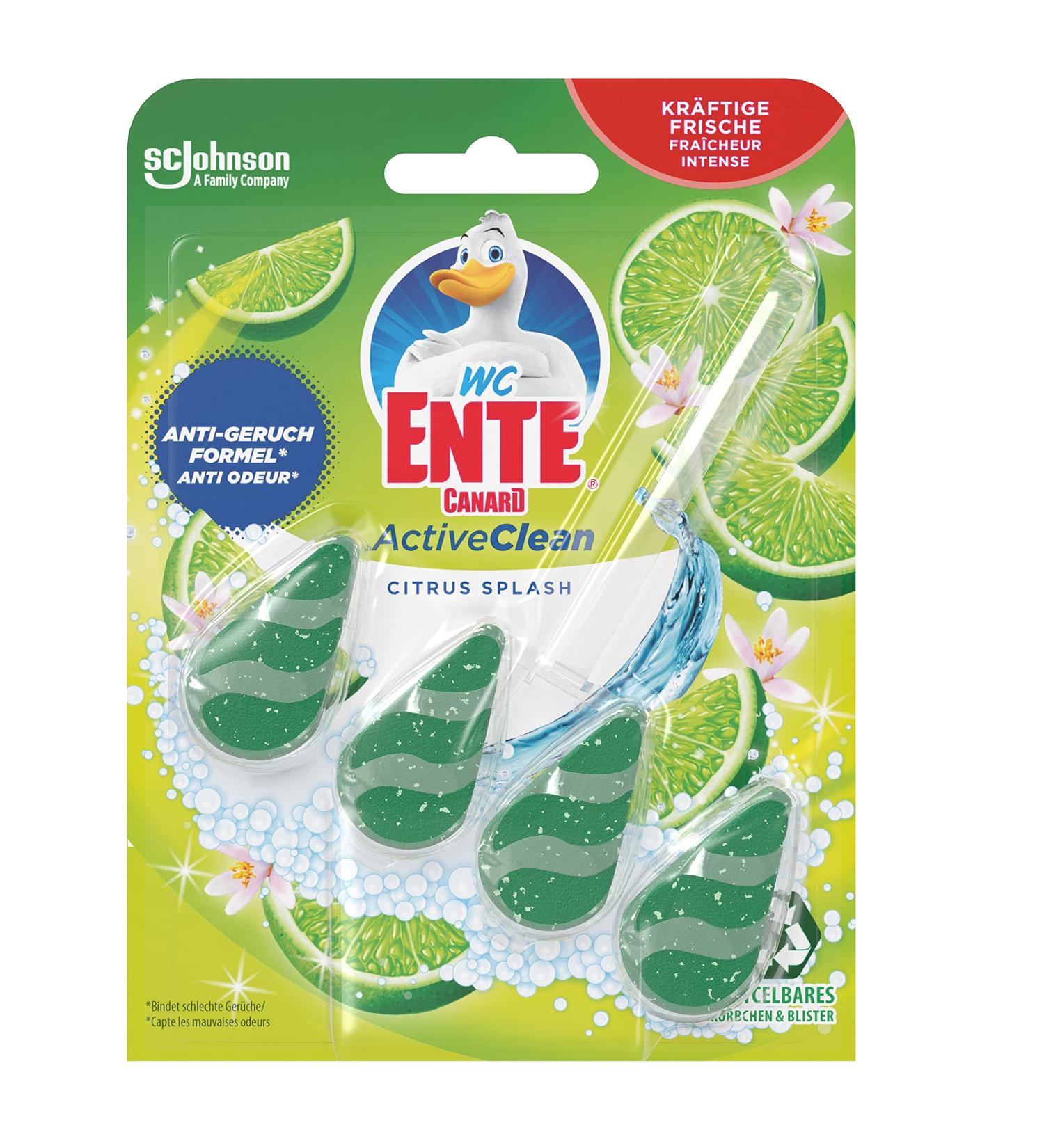 WC-Ente Active Clean Toilet Cleaner Hanger - Citrus Splash Fragrance 38.6g | International Shipping Available - Buy Online on GoSupps.com