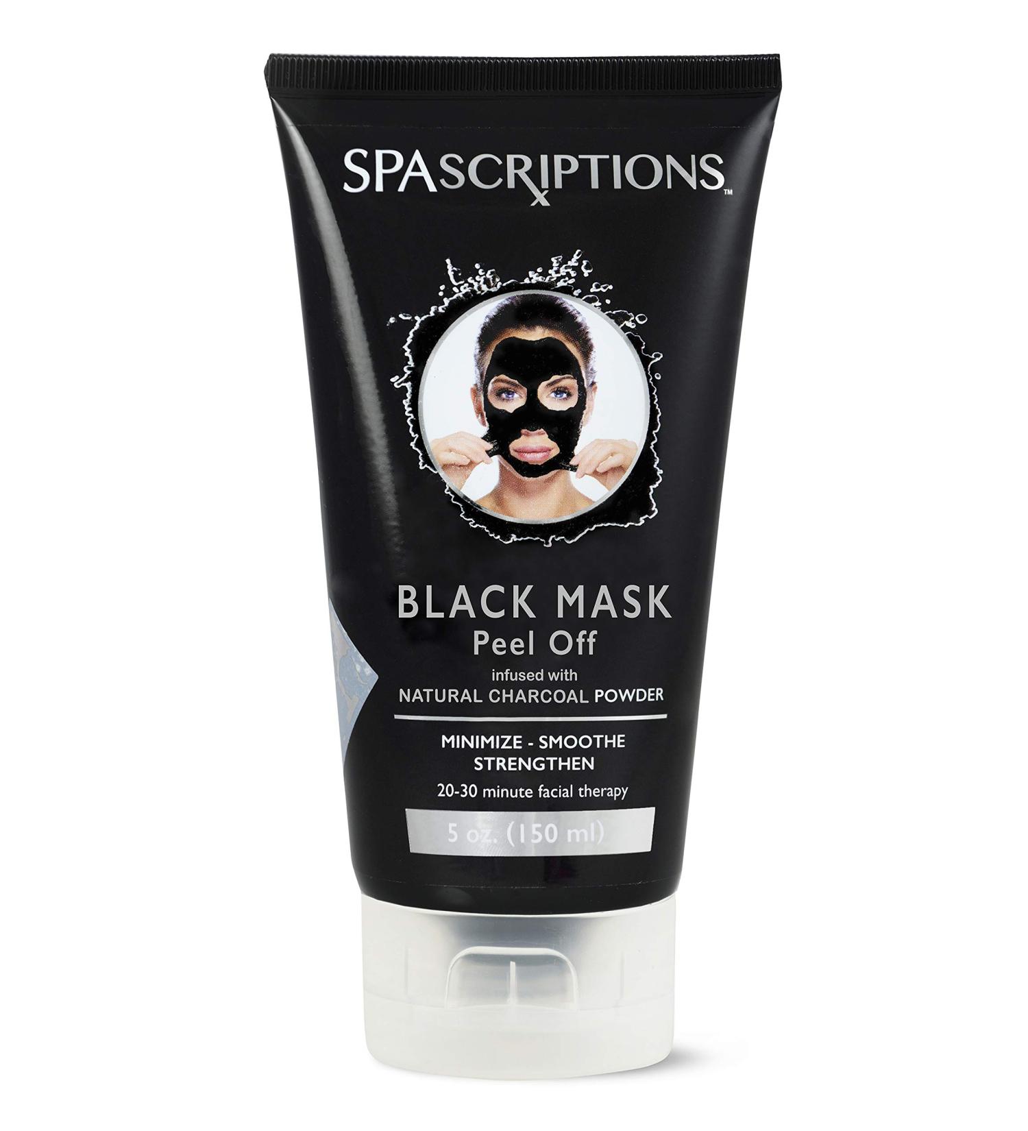 Spascriptions Blackhead Remover Mask 5 oz - Deep Cleansing Charcoal Peel Off Mask for Face & Nose Skin Care - Buy Online on GoSupps.com