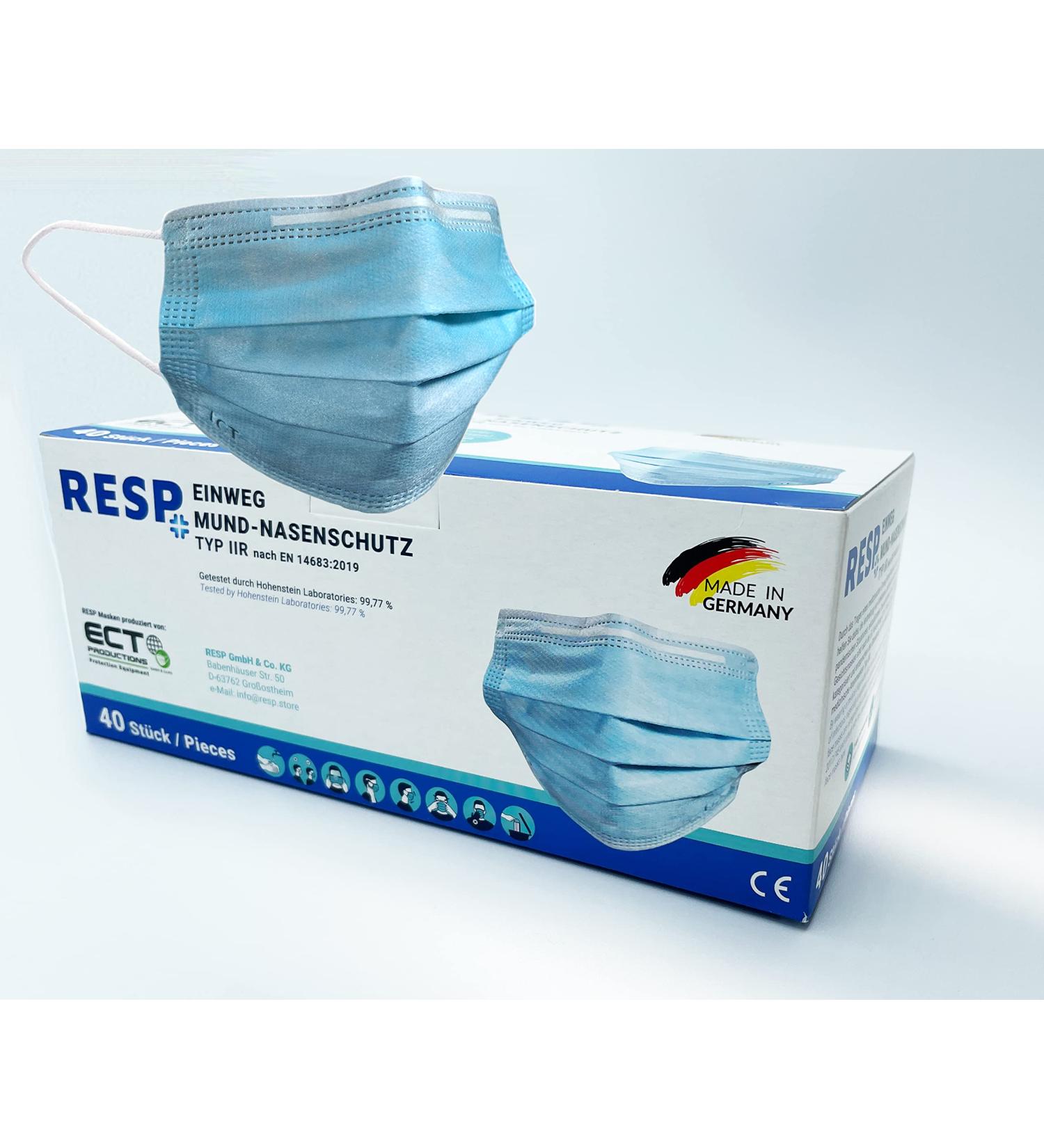 RAR MICHATIONIC OP MASKE - Made in Germany | CE Certified Type IIR 40-Pack Disposable Surgical Masks for Adults | Medical Mouth & Nasal Protection - Buy Online on GoSupps.com