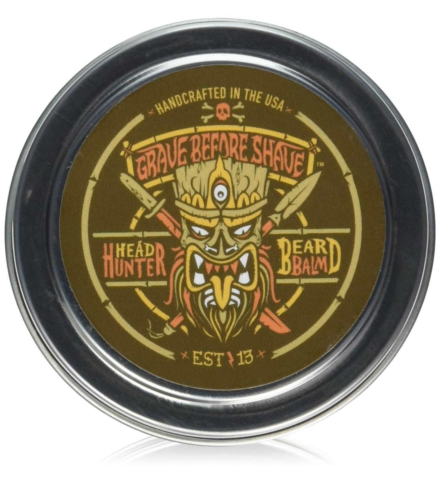 GRAVE BEFORE SHAVE  Head Hunter Beard Balm (Tropical summer aroma) (2 oz.)