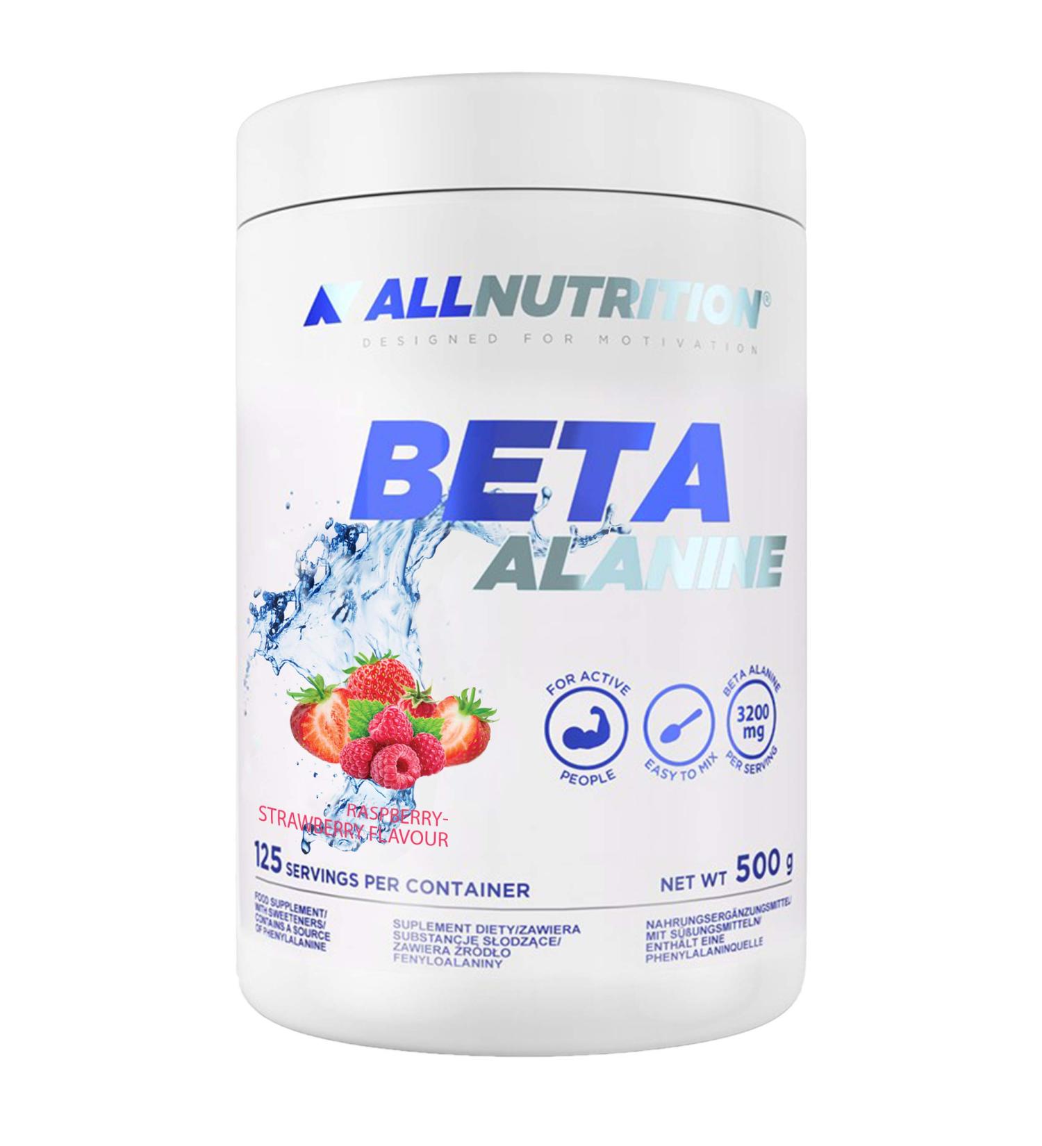 All-Nutrition Endurance Max Beta Alanine Powder - Amino Acid Sports Supplement with Taurine & B6 for Enhanced Performance & Recovery - Strawberry Raspberry Flavor - 500g - Buy Online on GoSupps.com