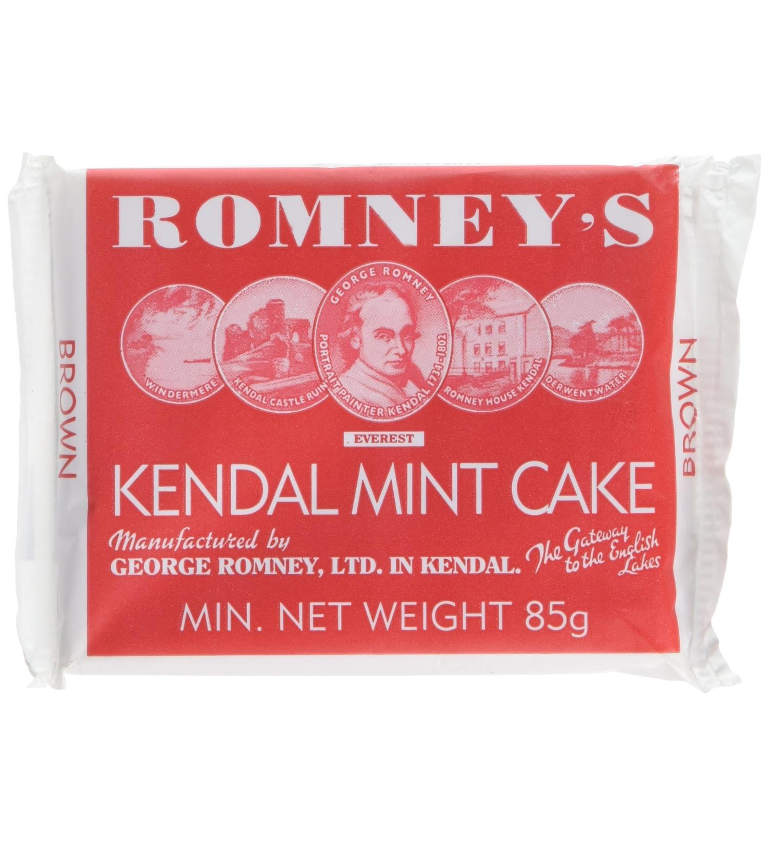 Farrah's of Harrogate Romney's Kendal Mint Cake Medium Brown Bar 85 g - Buy Online on GoSupps.com