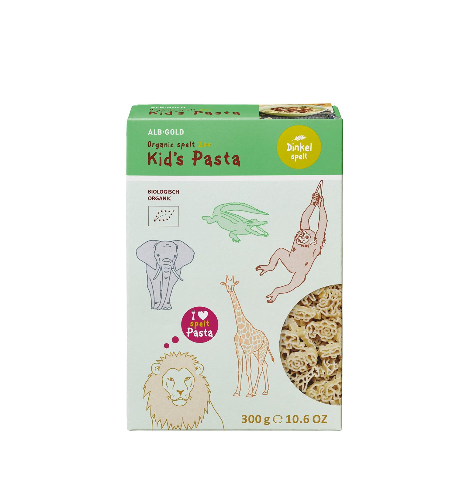  Alb Gold ALB-GOLD Organic Spelt for Kids Zoo Paste Vegan Organic Spelt from Germany Children's Noodles in a Colourful Folding Box 300 g Made in Germany - Buy Online on GoSupps.com