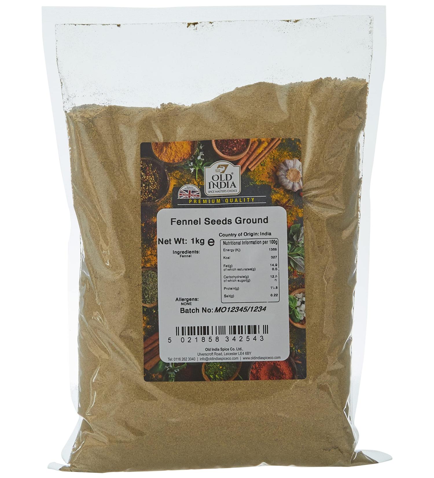 Old India Fennel Seeds Ground 1kg - Authentic Indian Spice (Pack of 1) - Buy Online on GoSupps.com