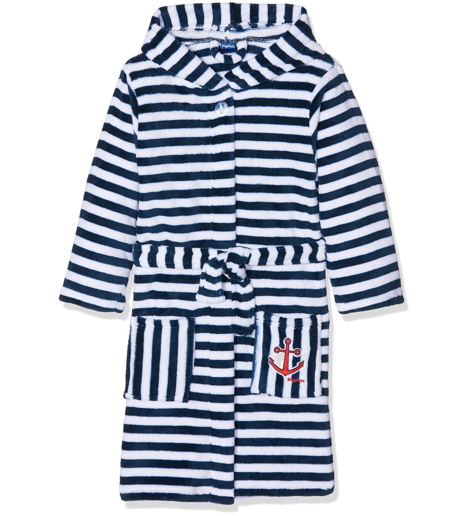 Playshoes Unisex Children's Fleece Bathrobe Dressing Gown 146-152 - Stylish Striped Robe for Kids | International Shipping Available - Buy Online on GoSupps.com